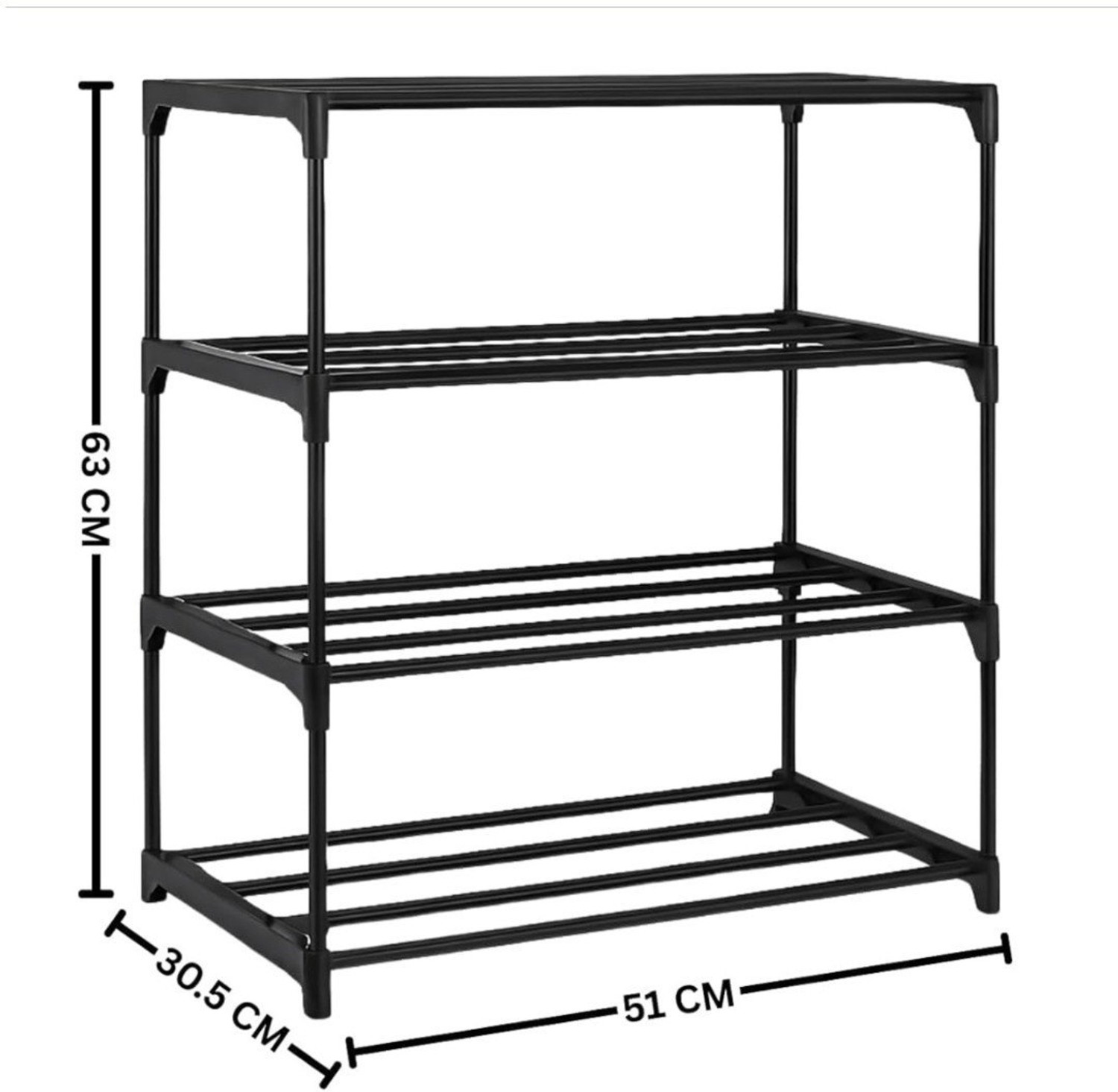Image of Xevansor SmartStep 4 Tier Shoe Stand Plastic Collapsible Shoe Stand