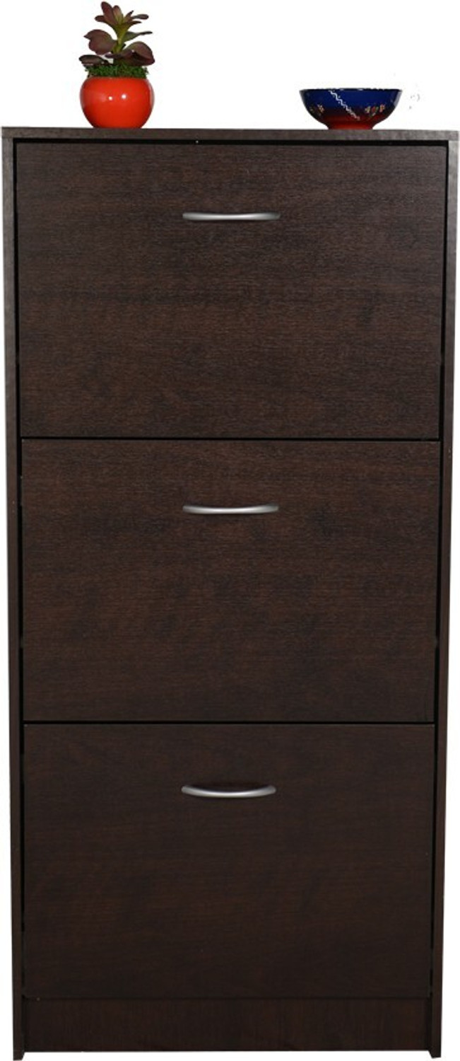 Image of DeckUp Dusun 3-Door Engineered Wood Shoe Rack