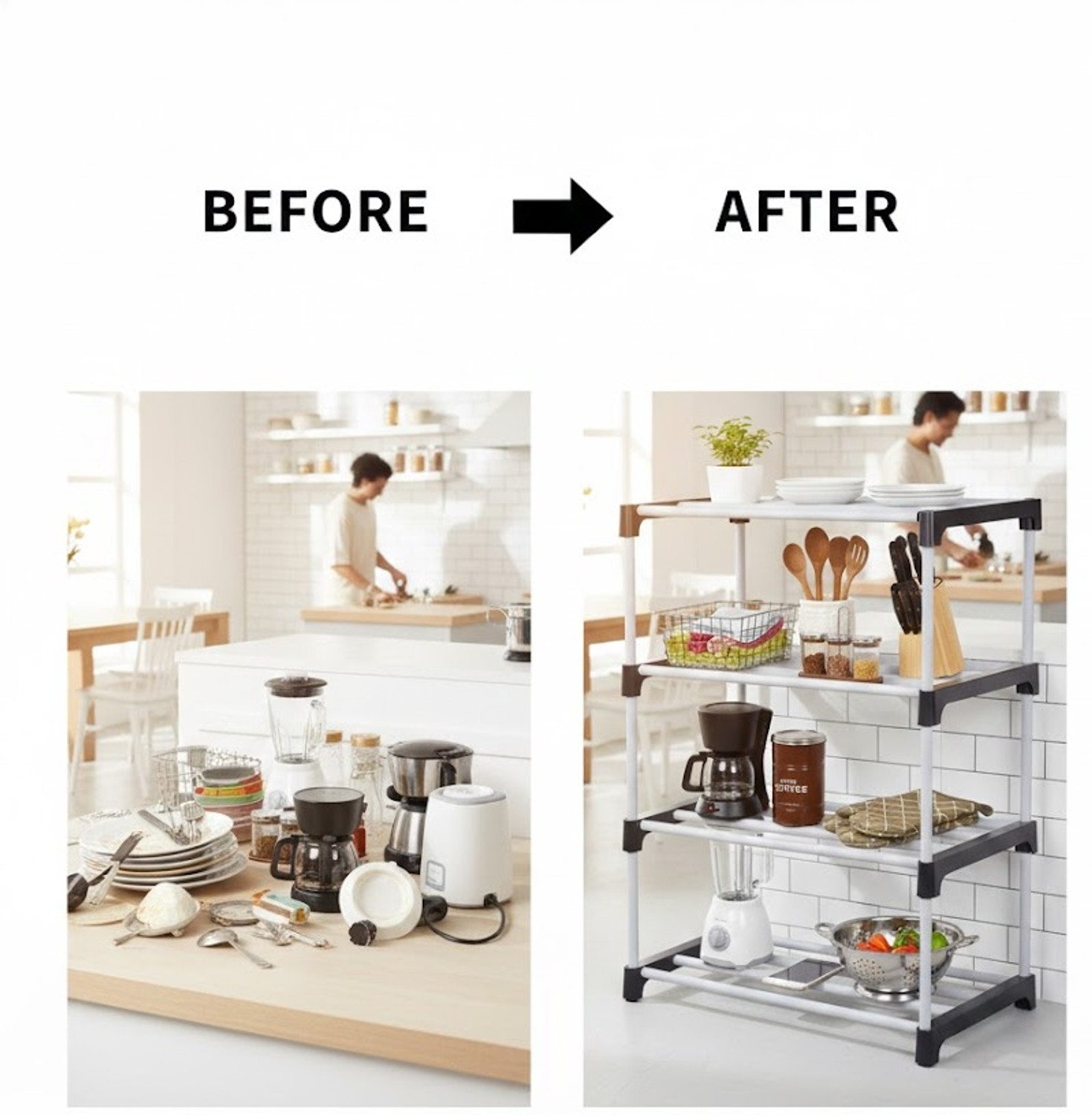 Image of Chalia Portable Rack ultra durable 4 tier Rack for shoes books etc Plastic Shoe Stand
