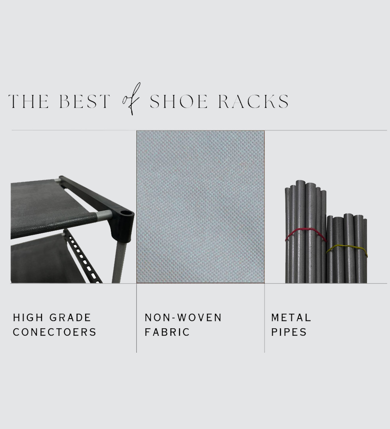 Image of RAXON WORLD 4-Layer Shoe Rack with Dustproof Cover - Compact & Durable Collection Metal Collapsible Shoe Stand