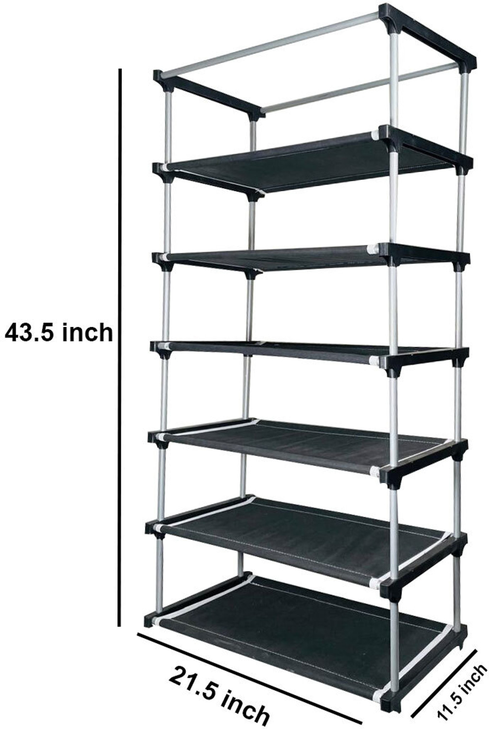 Image of TURBOMAX Multipurpose shoe rack /Wardrobe Heavy Material PVC Plastic Pipes with cover Plastic Shoe Stand