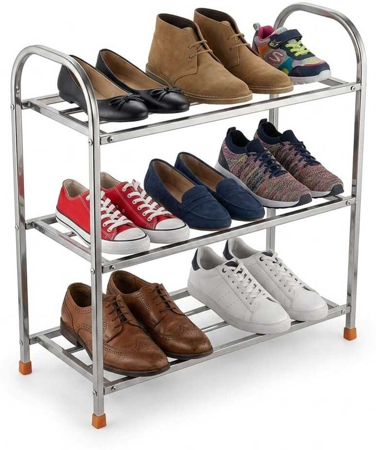 Image of Clove Crafts Multipurpose Stainless Steel Kitchen rack| Shoe rack Wall mounted Metal Shoe Stand