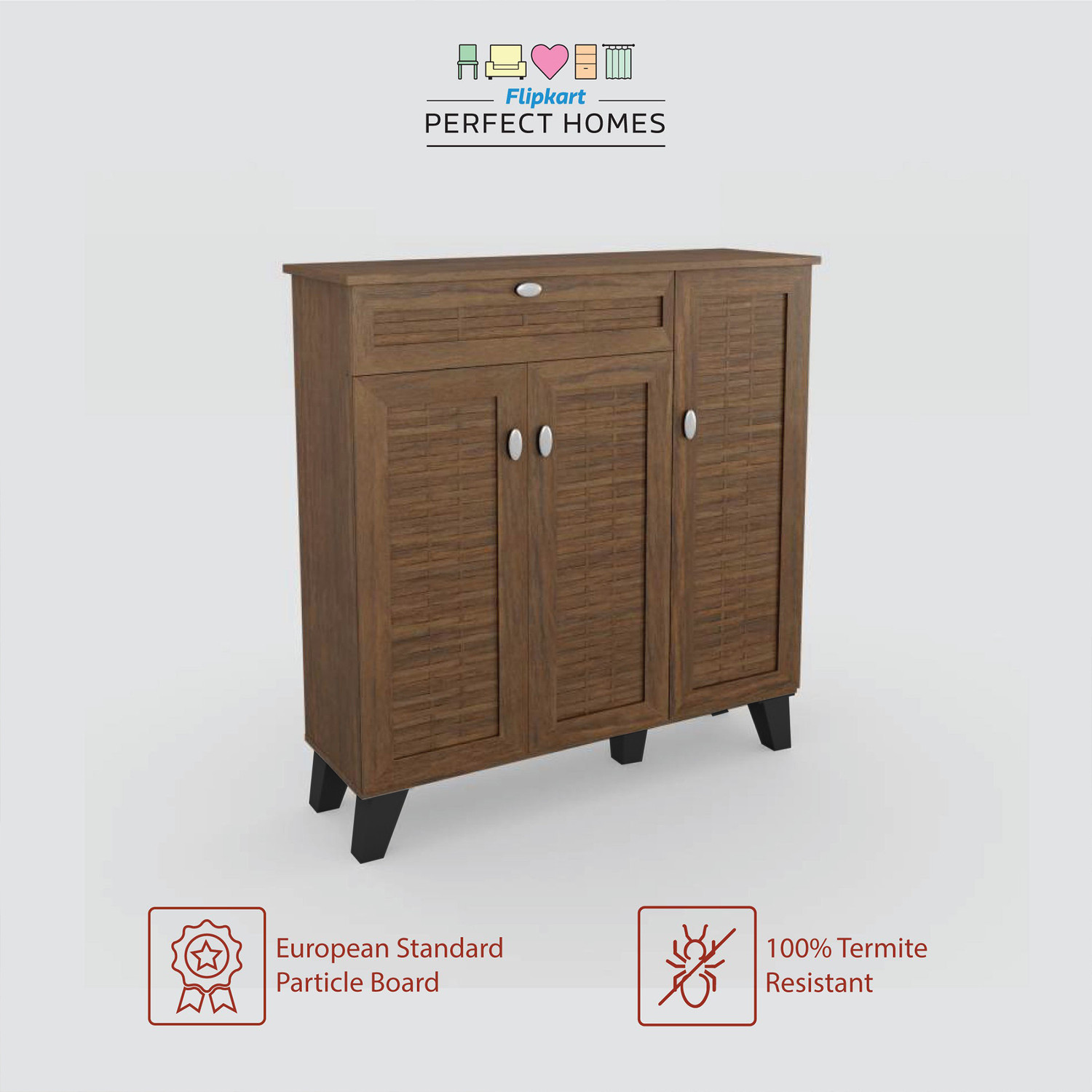 Image of Flipkart Perfect Homes Stemar Engineered Wood Shoe Rack