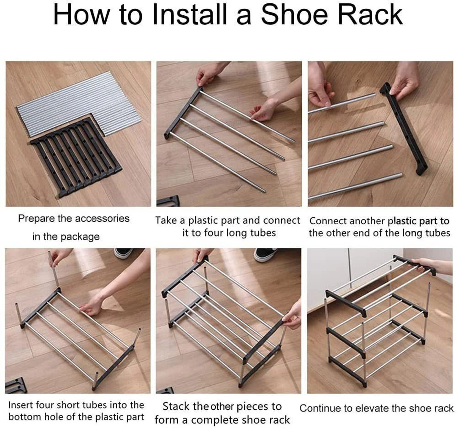 Image of LOOKNSNAP Premium Plastic Shoe Stand