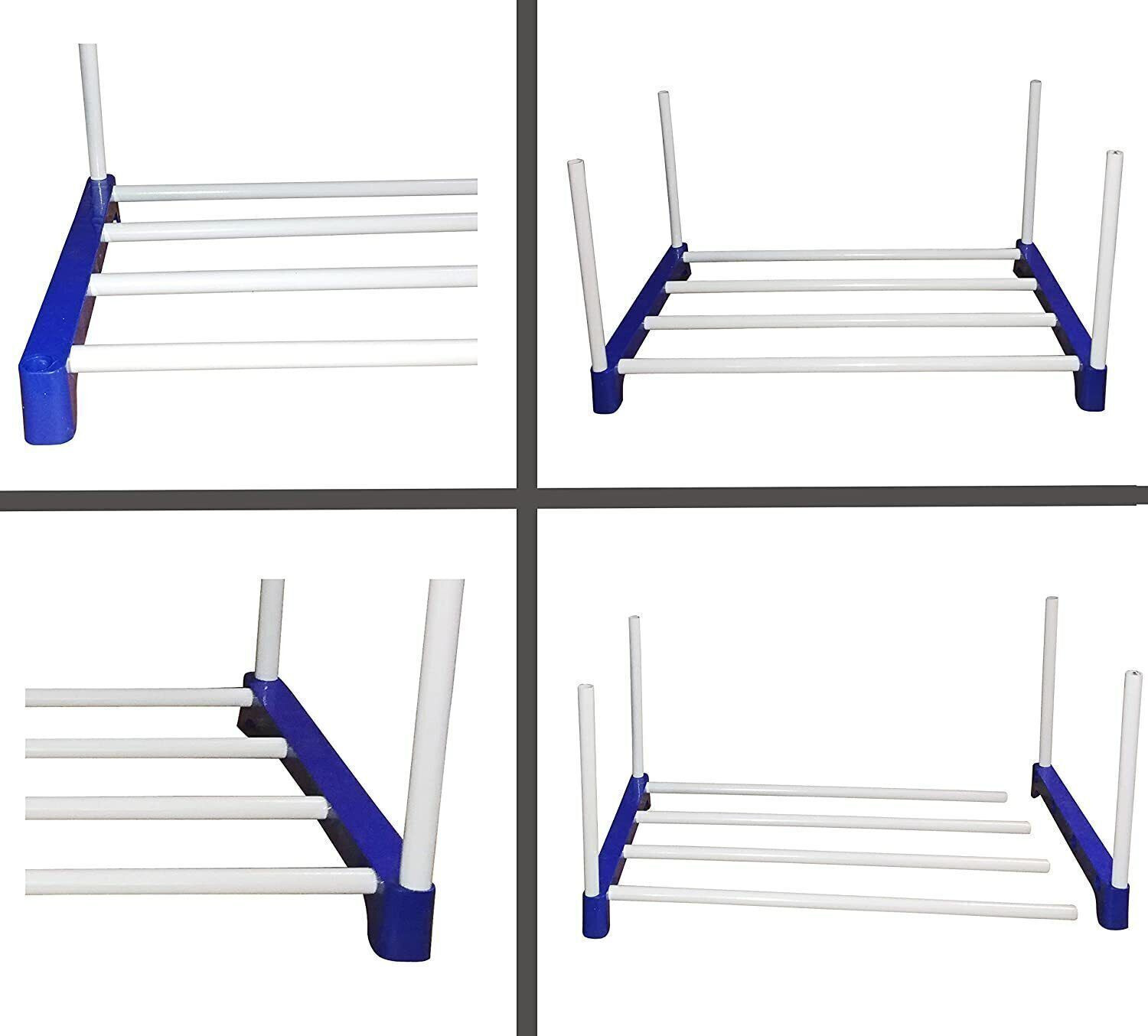 Image of RKE 4 layer heavy shoe stand rack Plastic Shoe Stand (Blue, 4 Shelves, DIY(Do-It-Yourself))