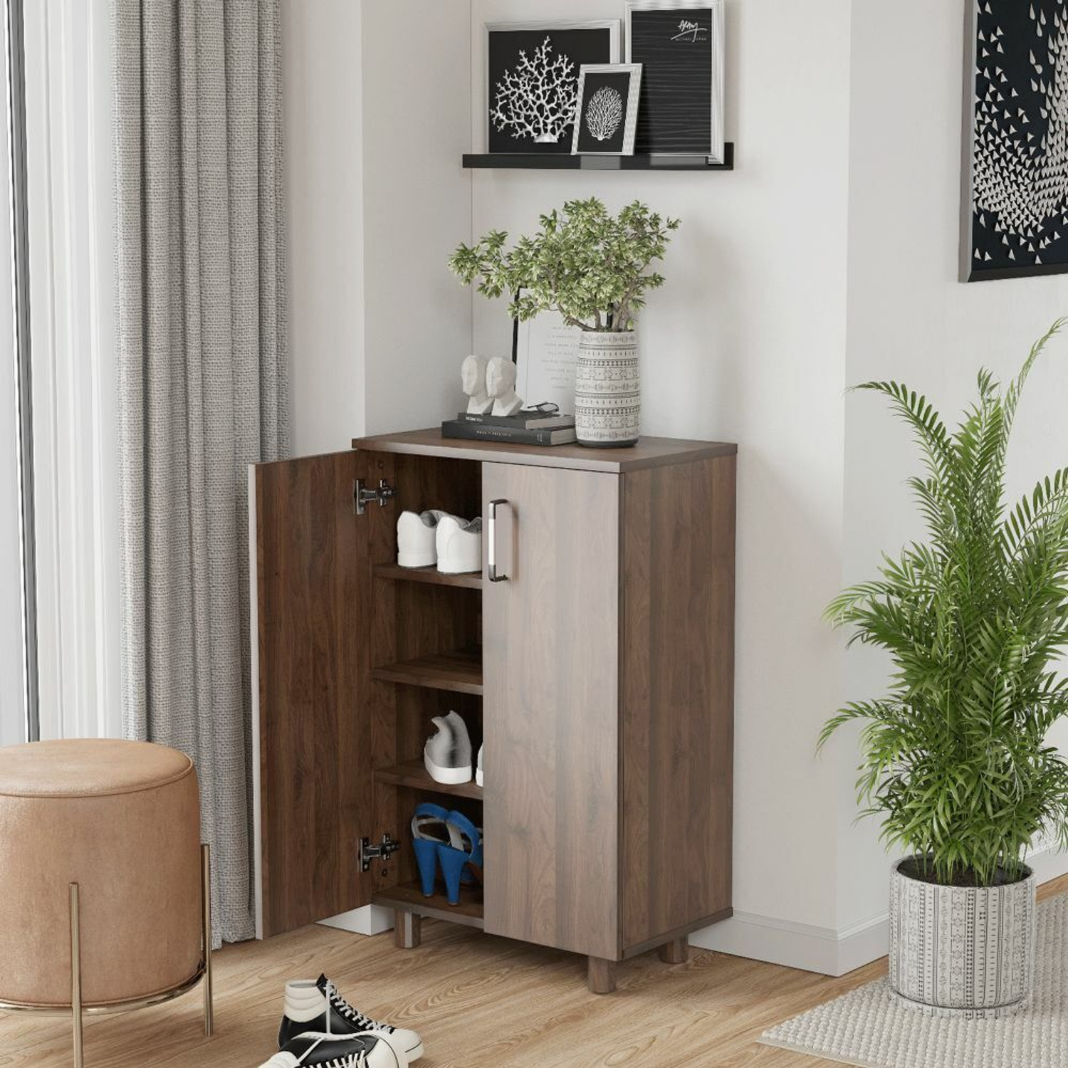 Image of Wakefit WINKLE Engineered Wood Shoe Rack
