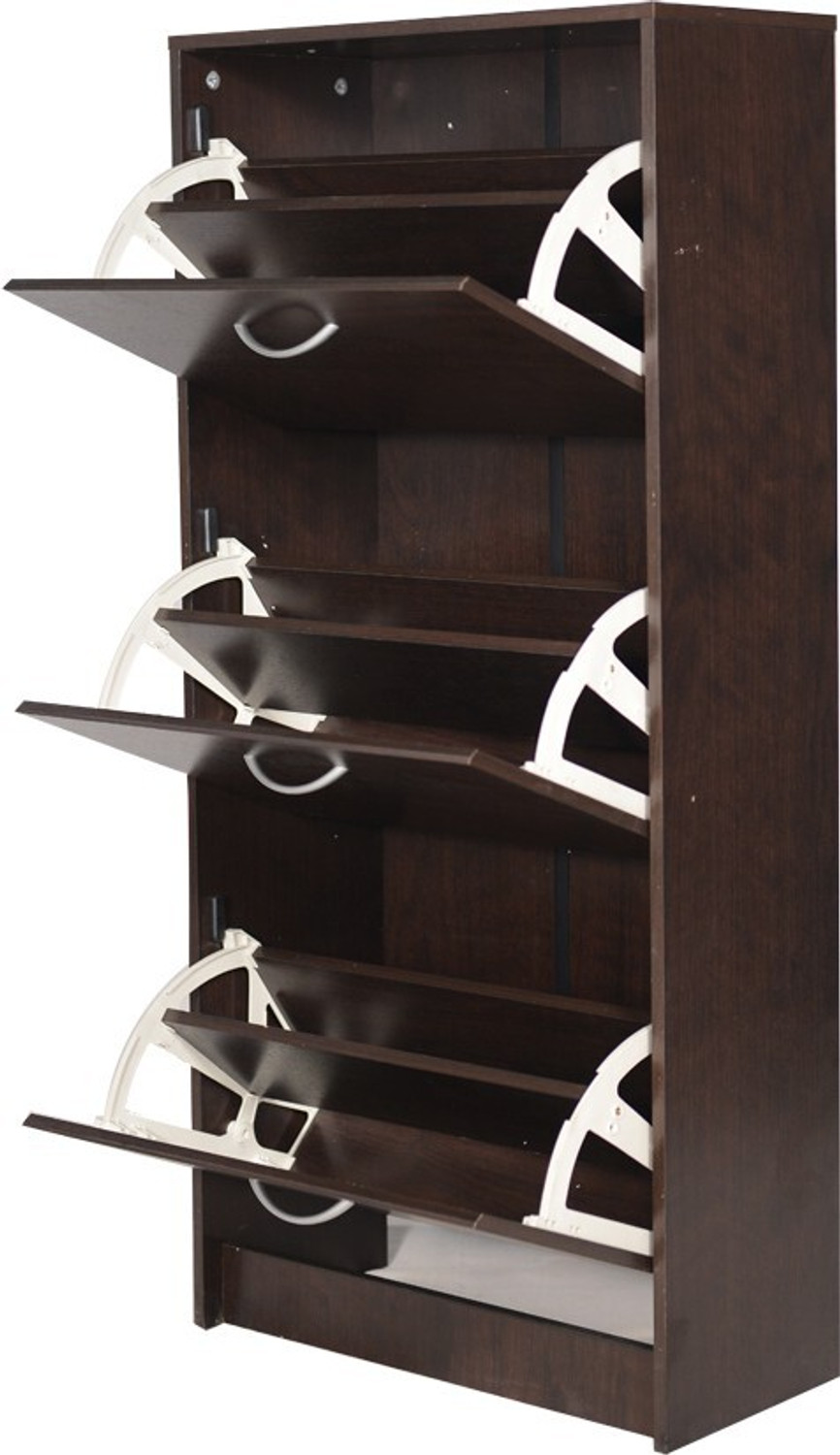 Image of DeckUp Dusun 3-Door Engineered Wood Shoe Rack
