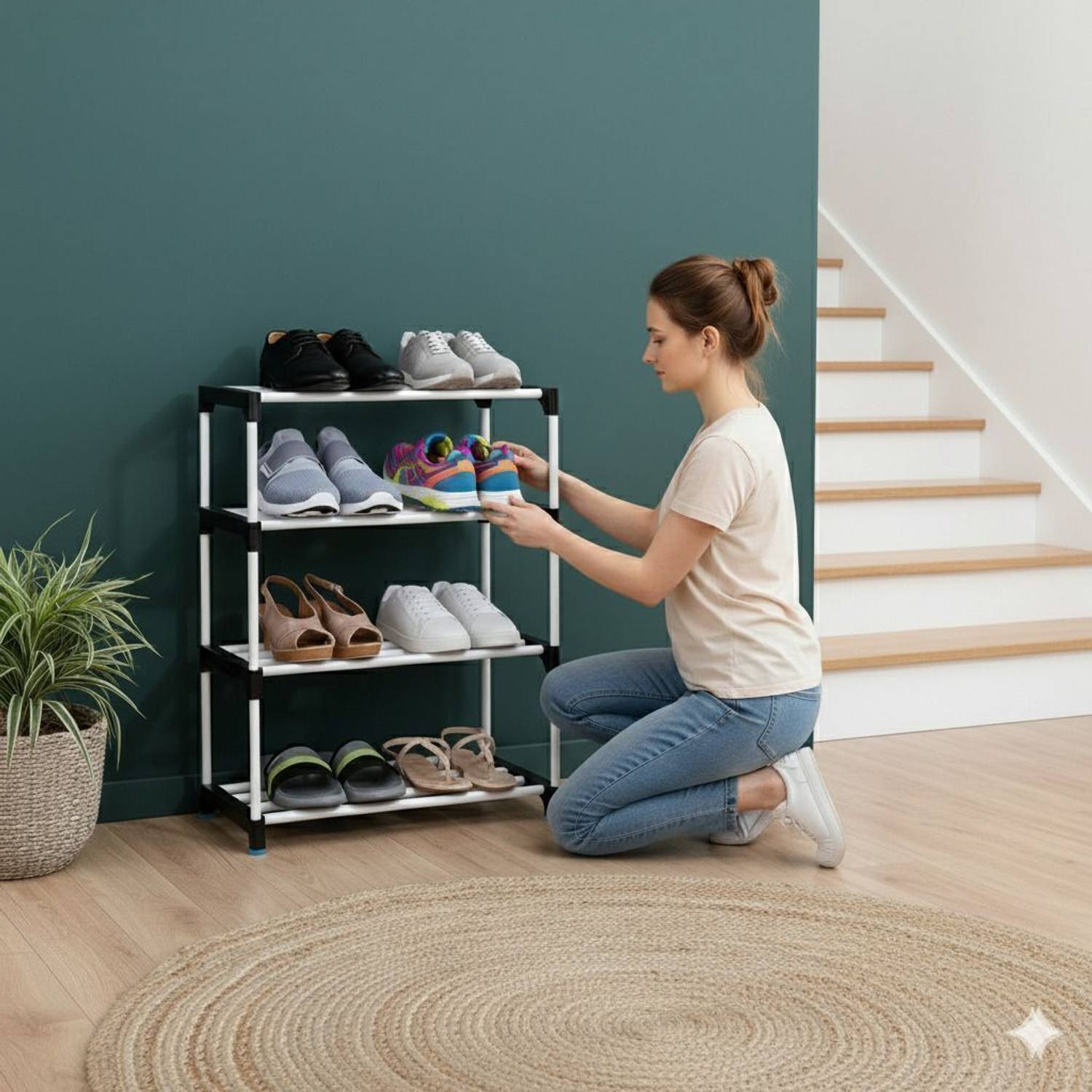 SKEDIZ 3 Layer Collapsible Shoe Rack - Image 1