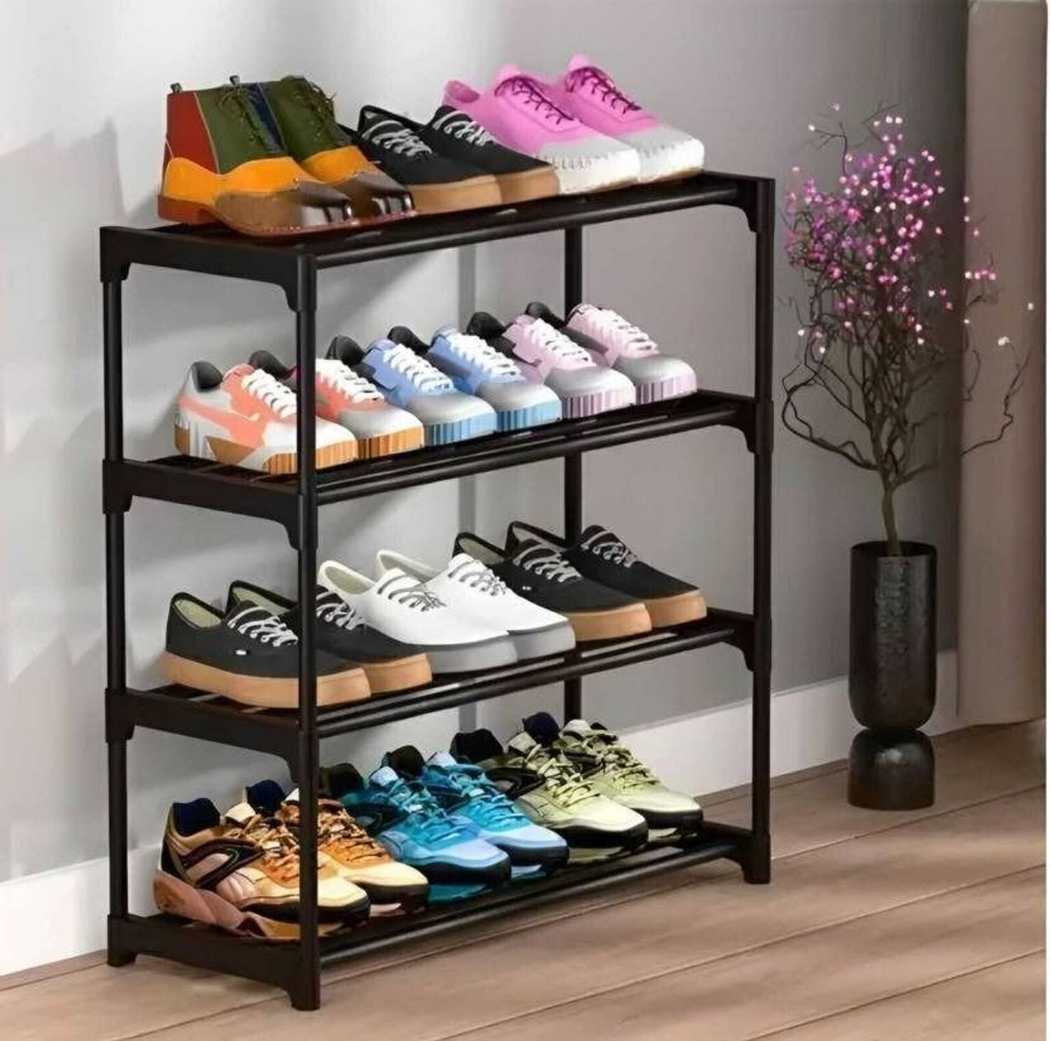 Image of Plexus enterprises PP RD7484 (4 layer Rack ) Plastic Shoe Stand