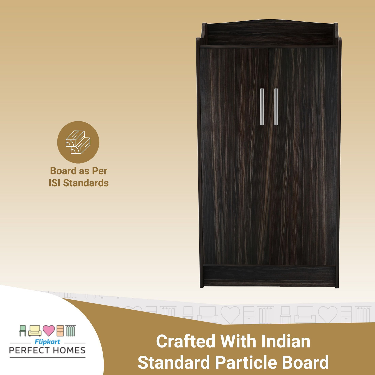 Image of Flipkart Perfect Homes Wellington Engineered Wood Shoe Rack