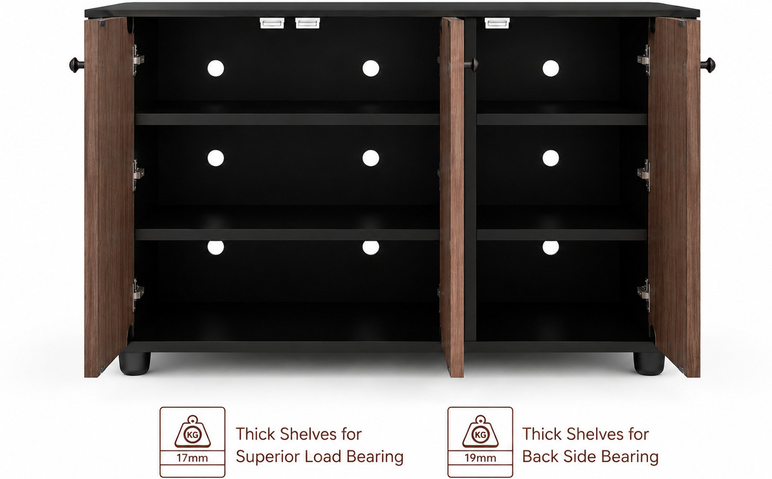 Image of Home Full Oscar 3 Door Engineered Wood Shoe Rack