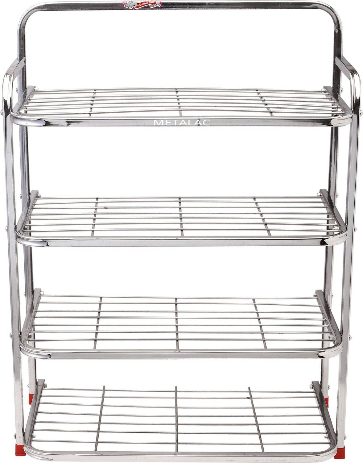 METALAC 4-Shelf Wall-Mounted Metal Kitchen Rack - Image 2