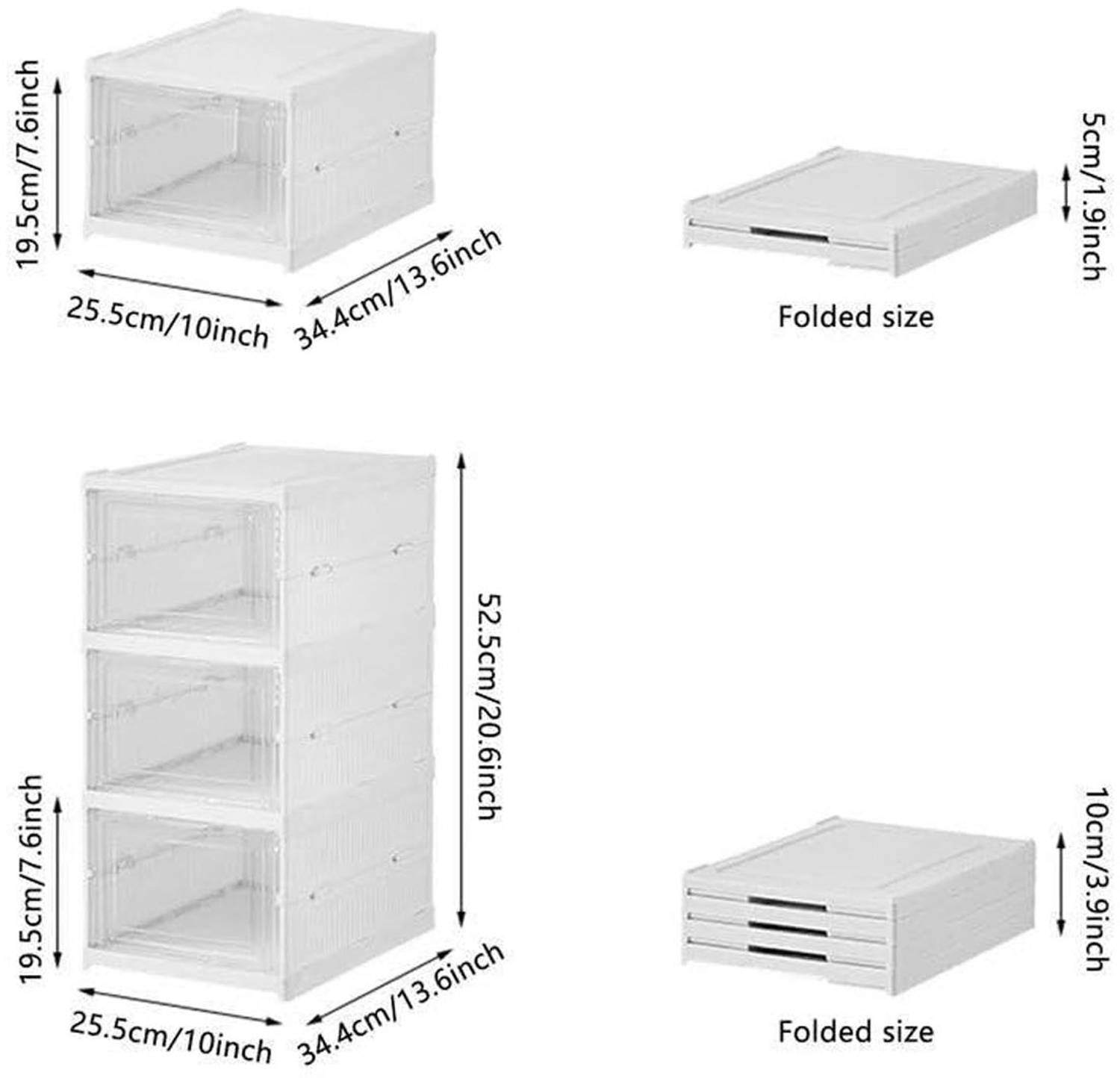 TIED RIBBONS White Shoe Box Rack - Image 4