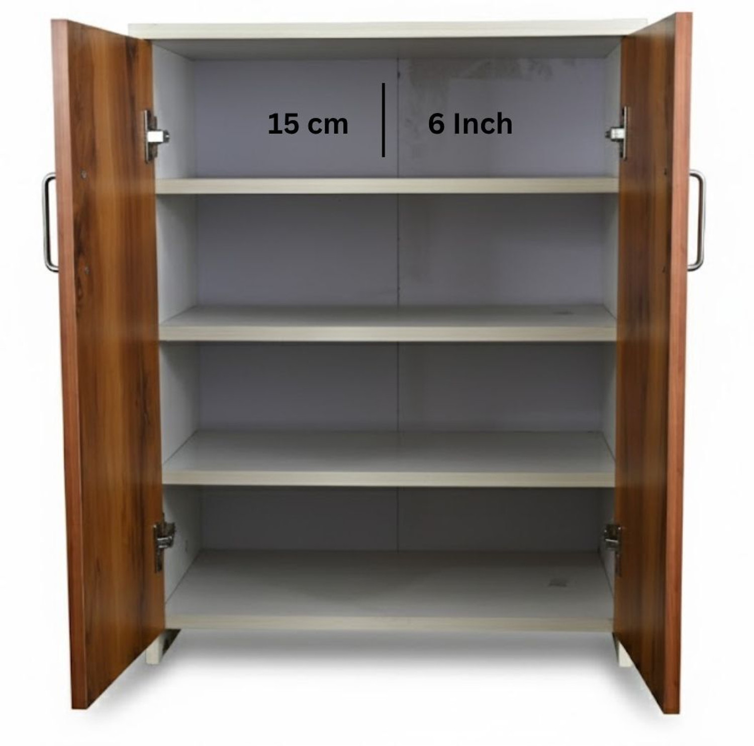 Image of BLACKWOODS 2 Doors with 4 Shelfs Multipurpose Cabinet with Termite Resistance Engineered Wood Shoe Stand