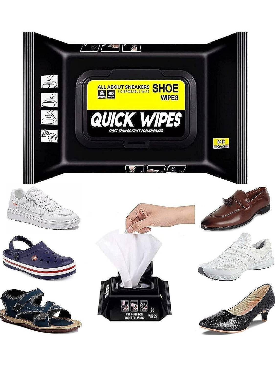 AKM STORE Shoe Wipes Sneaker Wipes Instant Sneaker Cleaner Shoe Cleaner