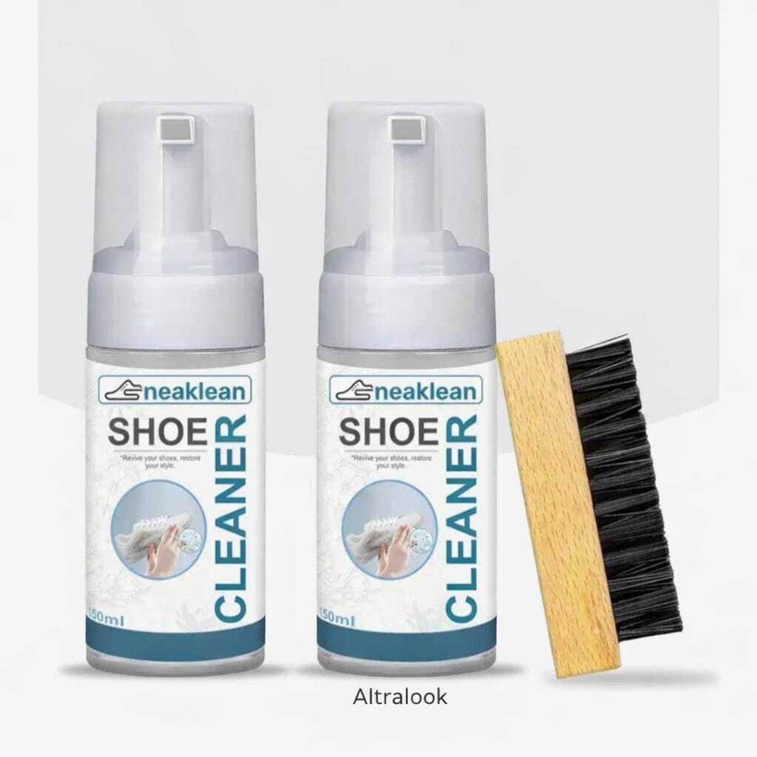 altralook Foam Sneaker Cleaning Kit Cleaner (Sports Shoes, Nubuck, White) 150ml Cleaner