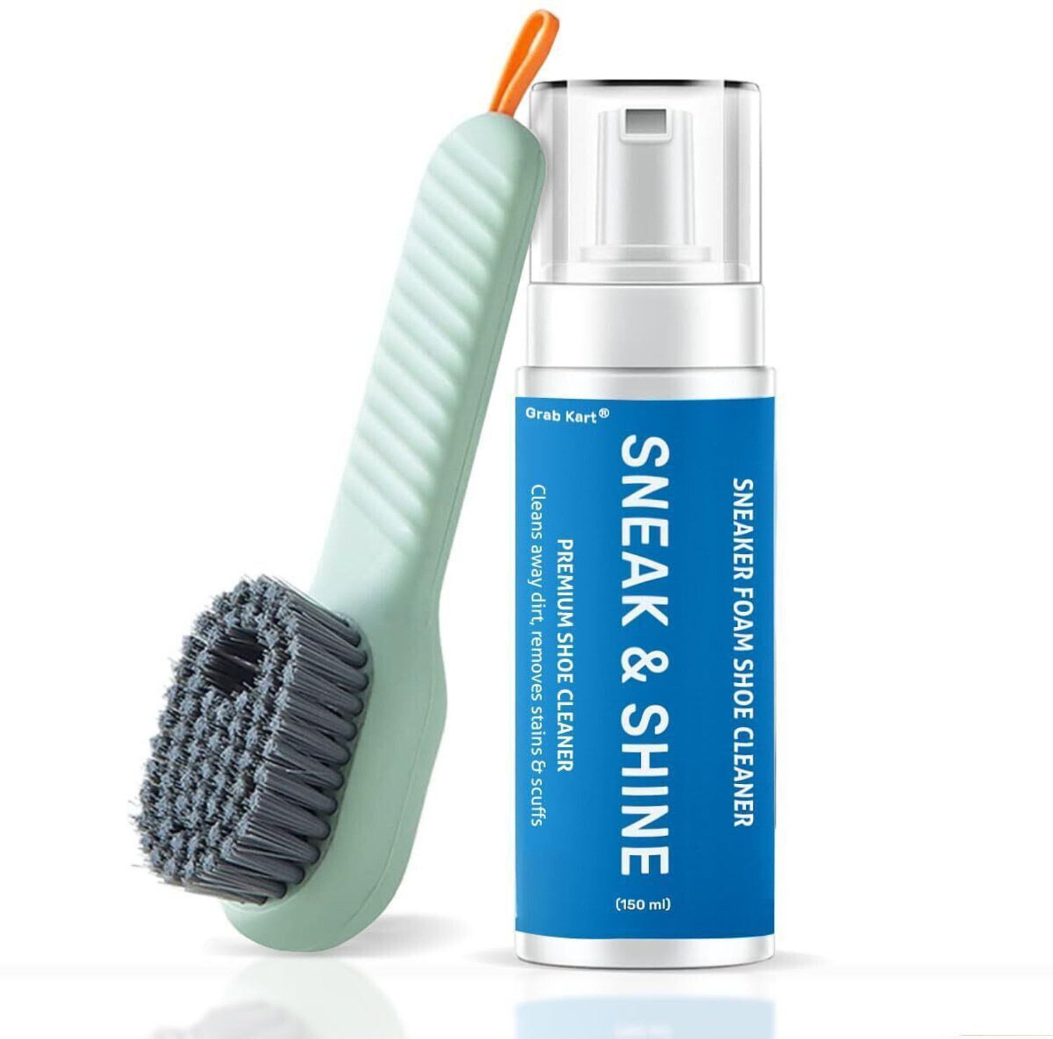 Image of Grab Kart Quick Foam Cleaner & Medium Bristle Brush Cleaner