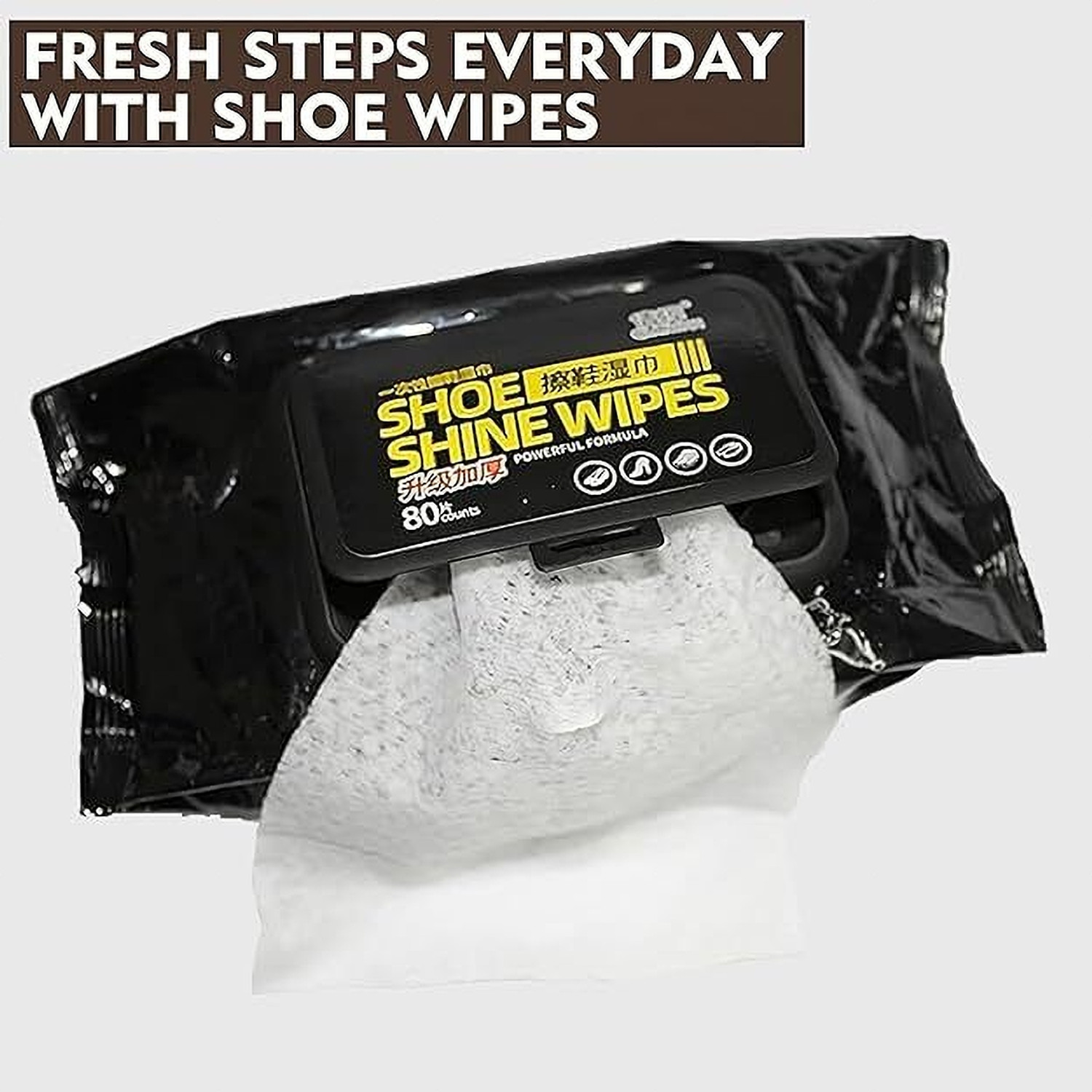 Image of Bluejack Shoe Wipes Wipes (1 Pack of 80 Pcs) Instant Cleaner Shoe Cleaning Wipes Cleaner