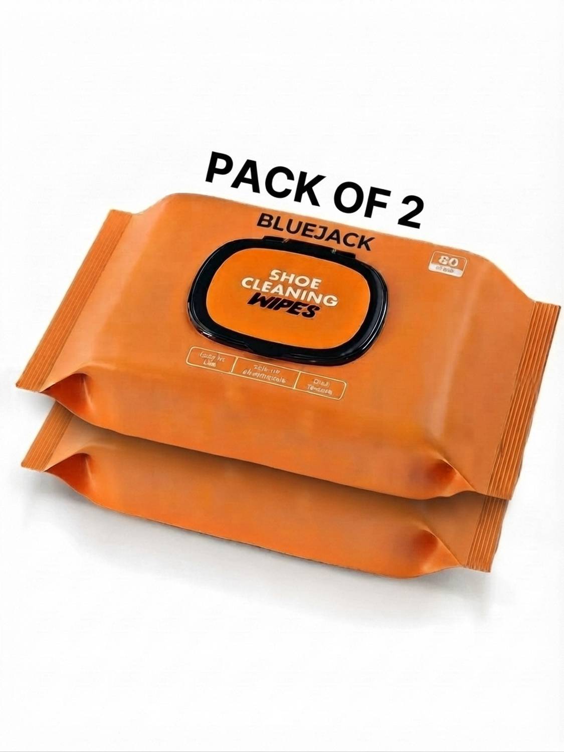Bluejack Shoe Wipes Wipes (2 Pack of 160 Pcs) Instant Cleaner Shoe Cleaning Wipes Cleaner