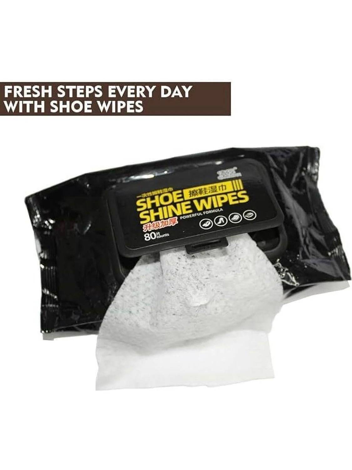 AgrohA Wet Shoe Wipes Total 160 Wipes Portable Wipes Removes Stains and Dirt Cleaner