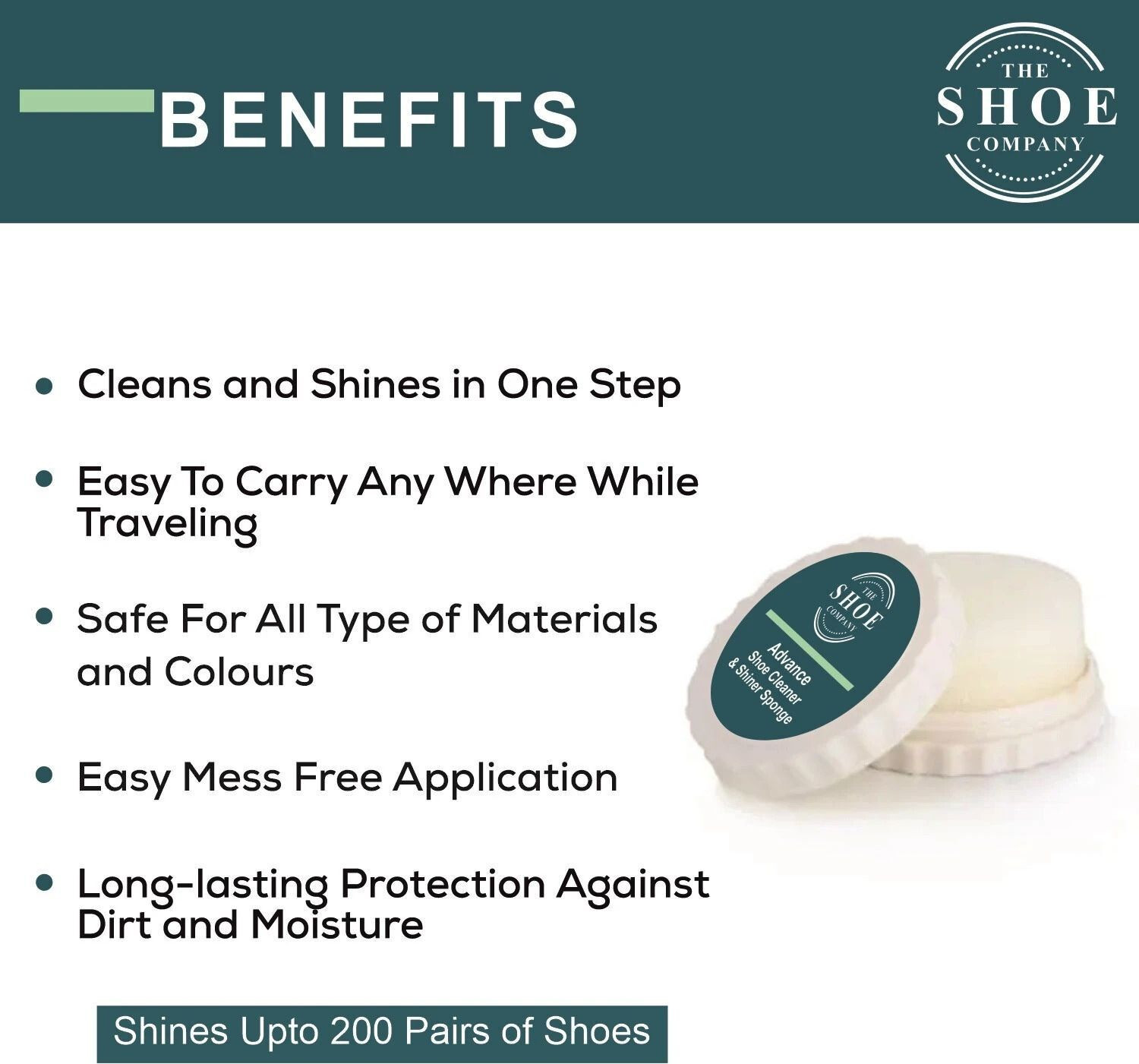 Image of THE SHOE COMPANY Shoe & Sneaker Cleaner 250 Ml And 1 Brush And Shine Sponge And Microfiber Cloth Cleaner