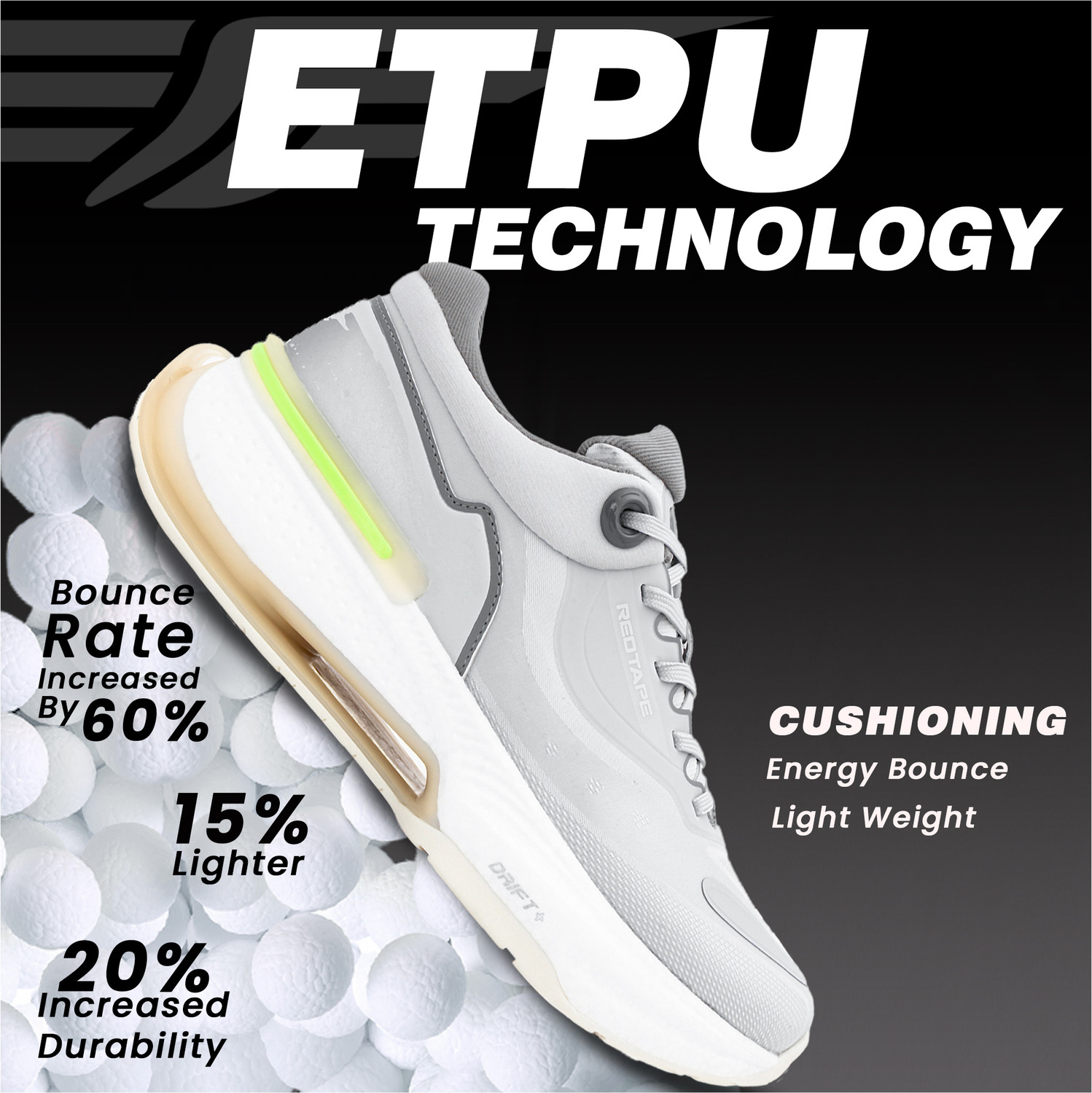 Image of RED TAPE Men's ETPU Athleisure Shoes for Sporty Everyday Style Walking Shoes For Men