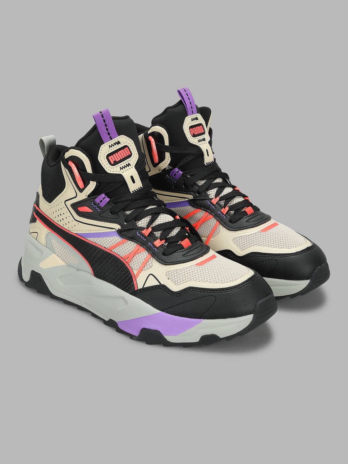 PUMA Trinity Mid Hybrid Sneakers Men Beige - Image 1