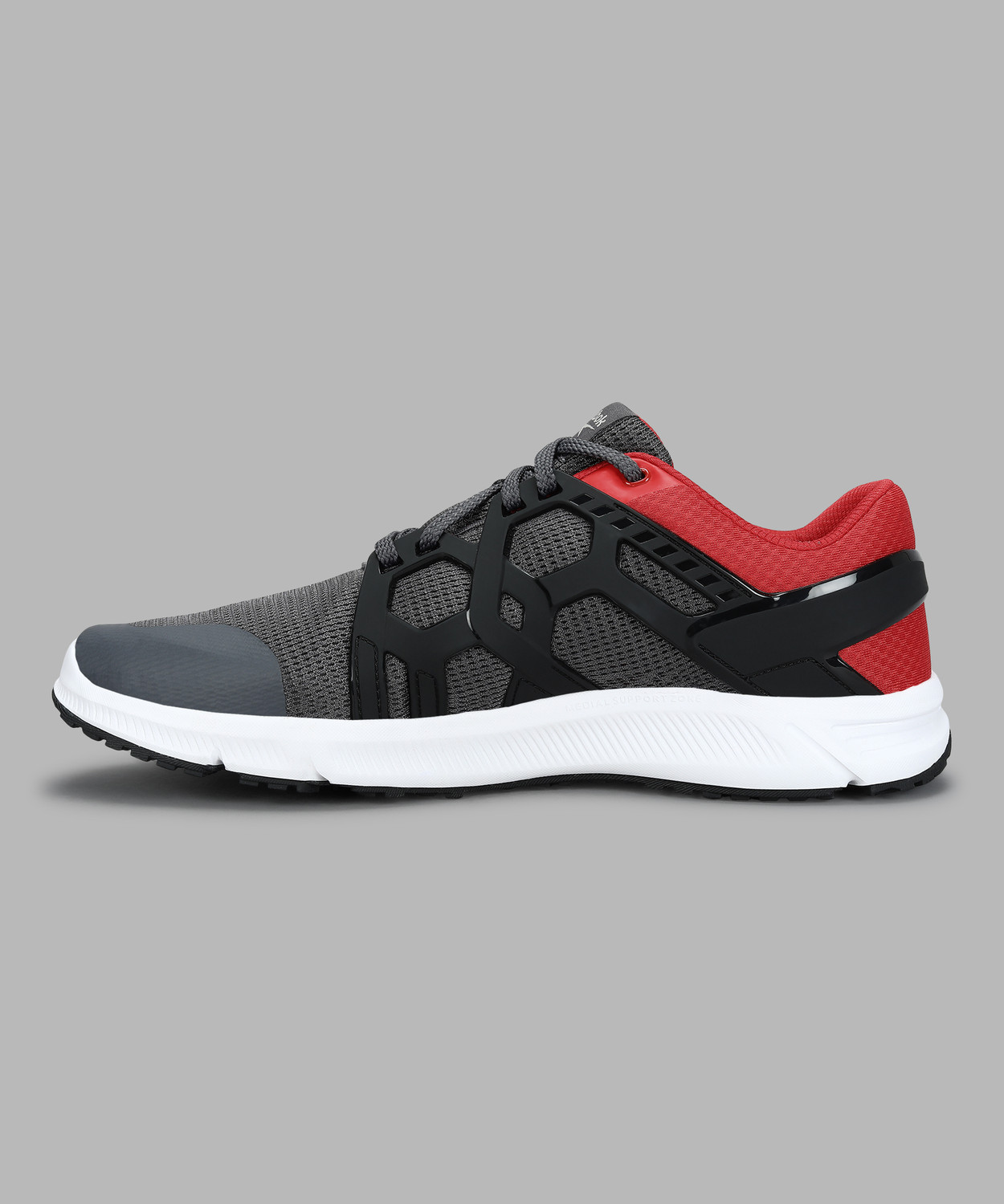 Image of REEBOK GUSTO RUN GREY BLACK WHITE Running Shoes For Men