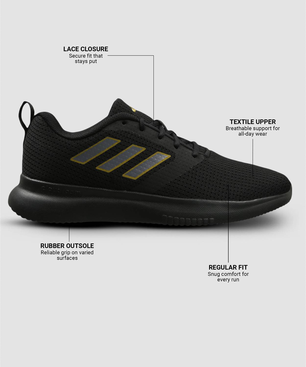 ADIDAS Fleecewalk M Walking Shoes For Men Black - Image 2