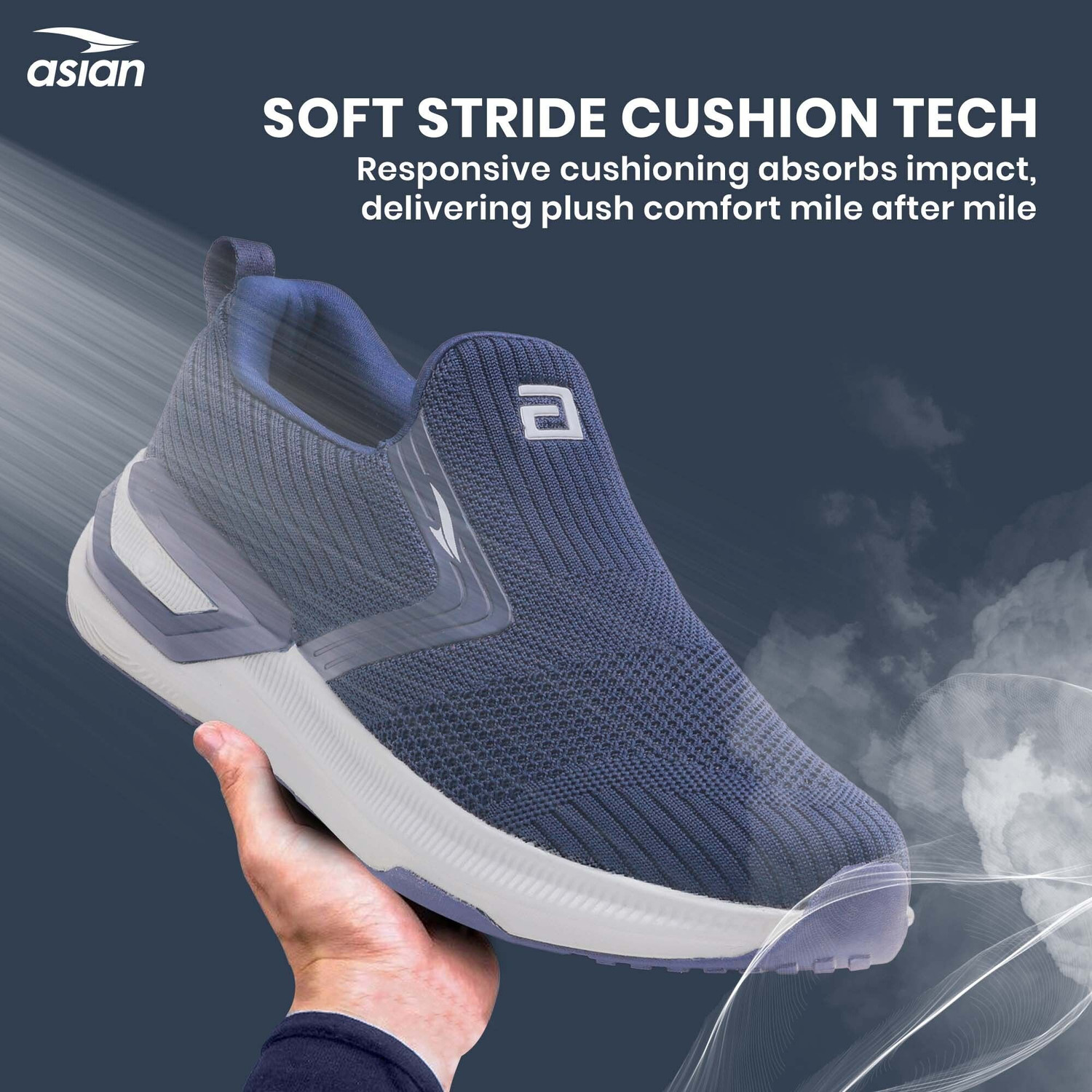 Image of asian Wonderwalk Pro-13 Men's Walking Shoes | Breathable Shoes with Arch Support Walking Shoes For Men