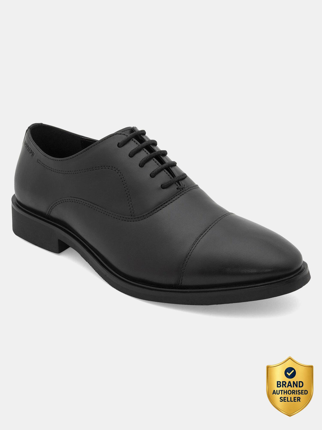 Image of RED TAPE Black Oxford Dress Shoes for Men | Classic Formal Wear Derby For Men