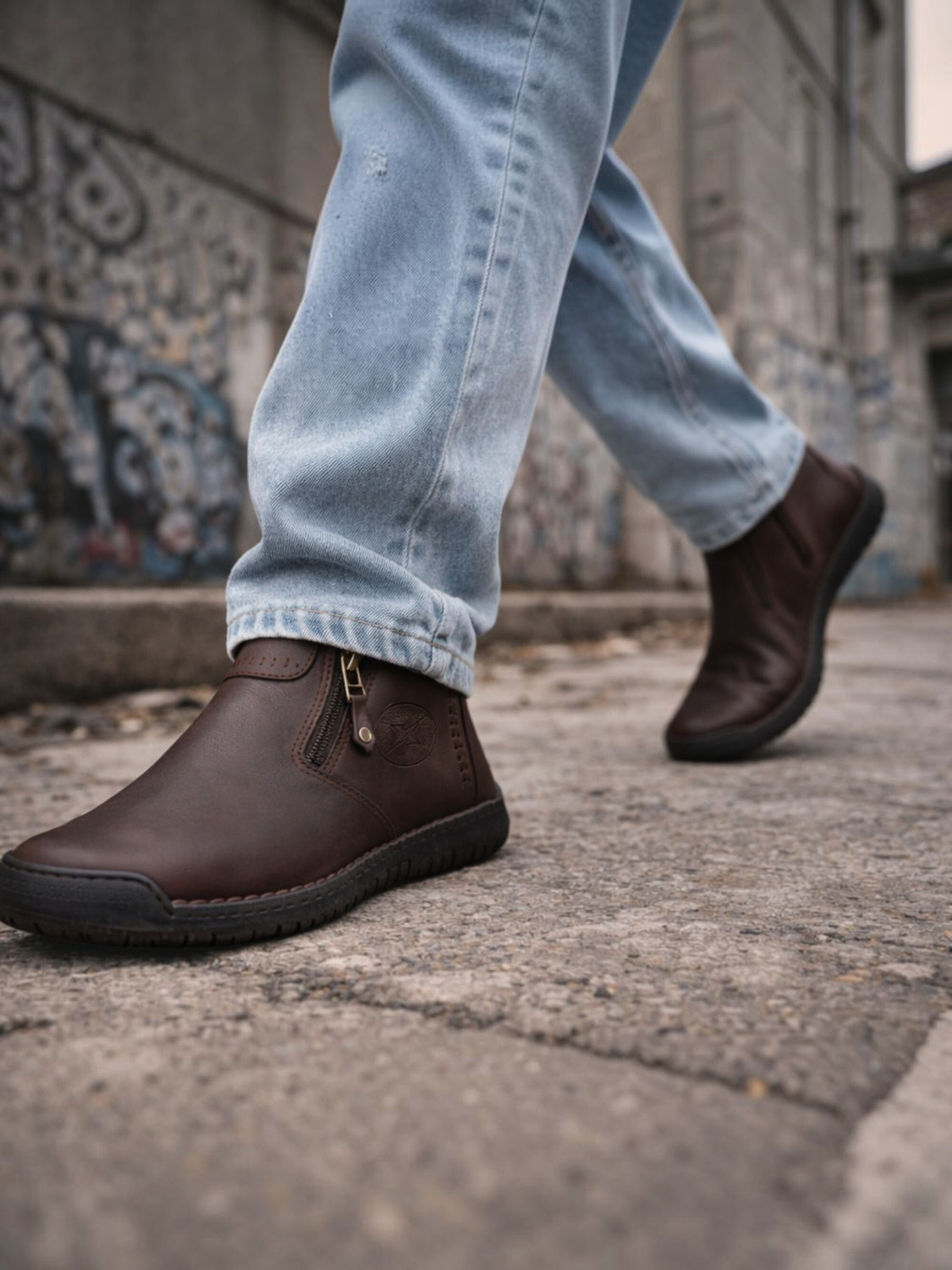 Image of Kraasa Everyday Comfort High Tops Side Zip Sneakers For Men