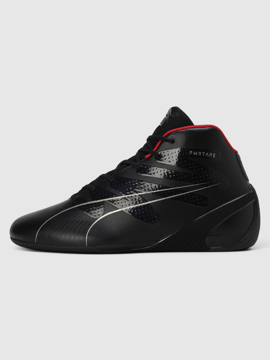 PUMA Ferrari Carbon Cat Mid Sneakers For Men Black - Image 3