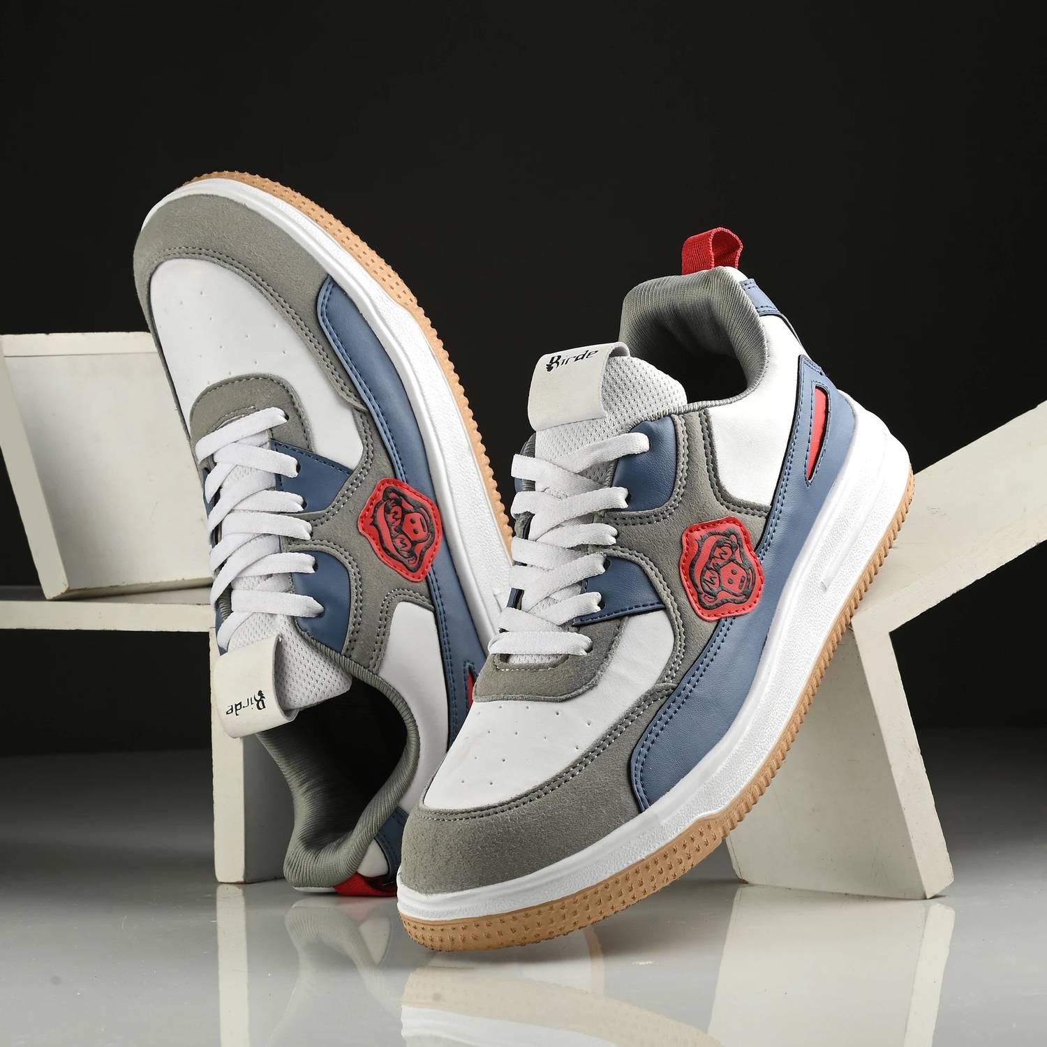 Birde Blue Men's Regular Wear Sneakers - Image 1