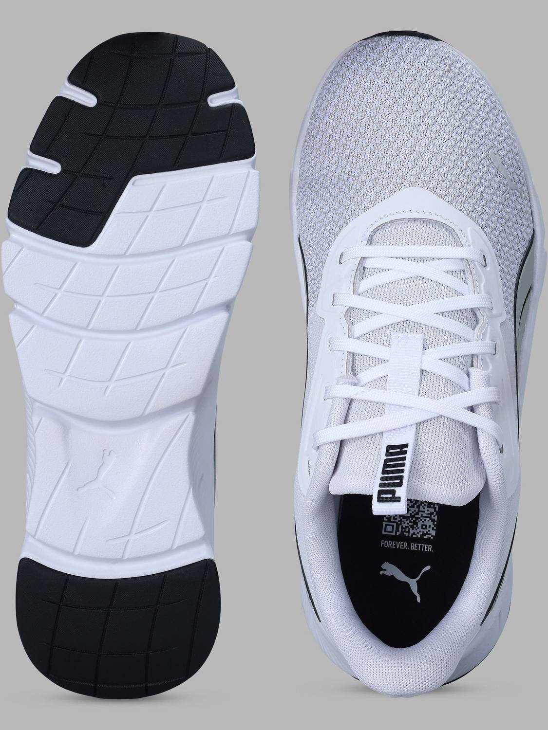 PUMA FlexFocus Lite Modern Knit Running Shoes Men White - Image 4