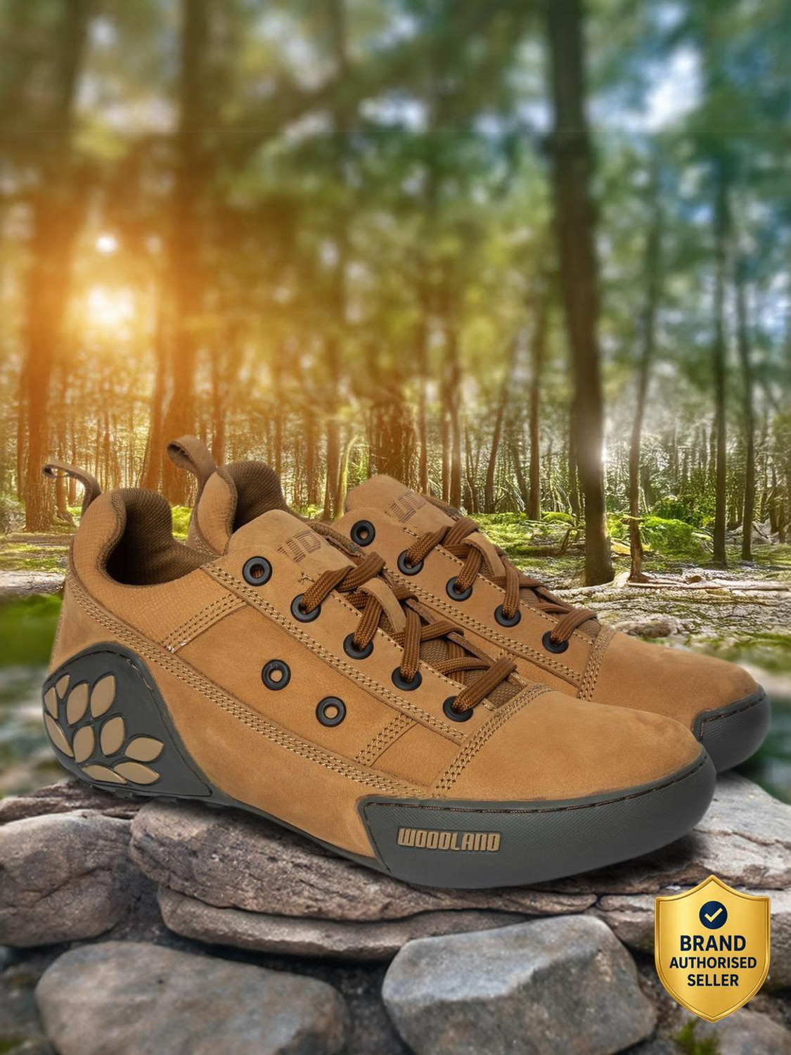 Image of WOODLAND Lace Up Lightweight Breathable Comfortable Daily Use Casuals For Men