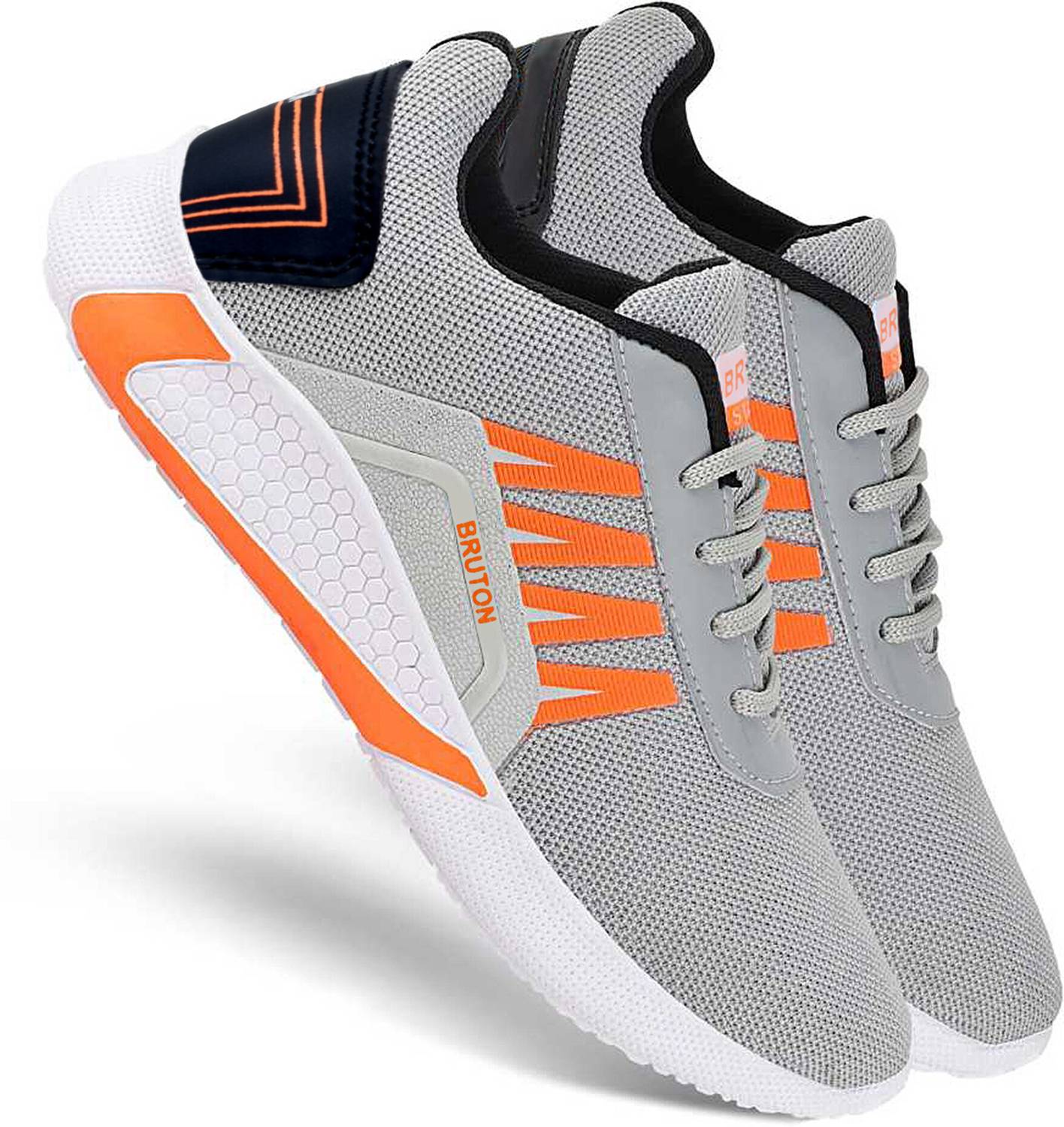 BRUTON Men's Orange Sneakers - Image 2