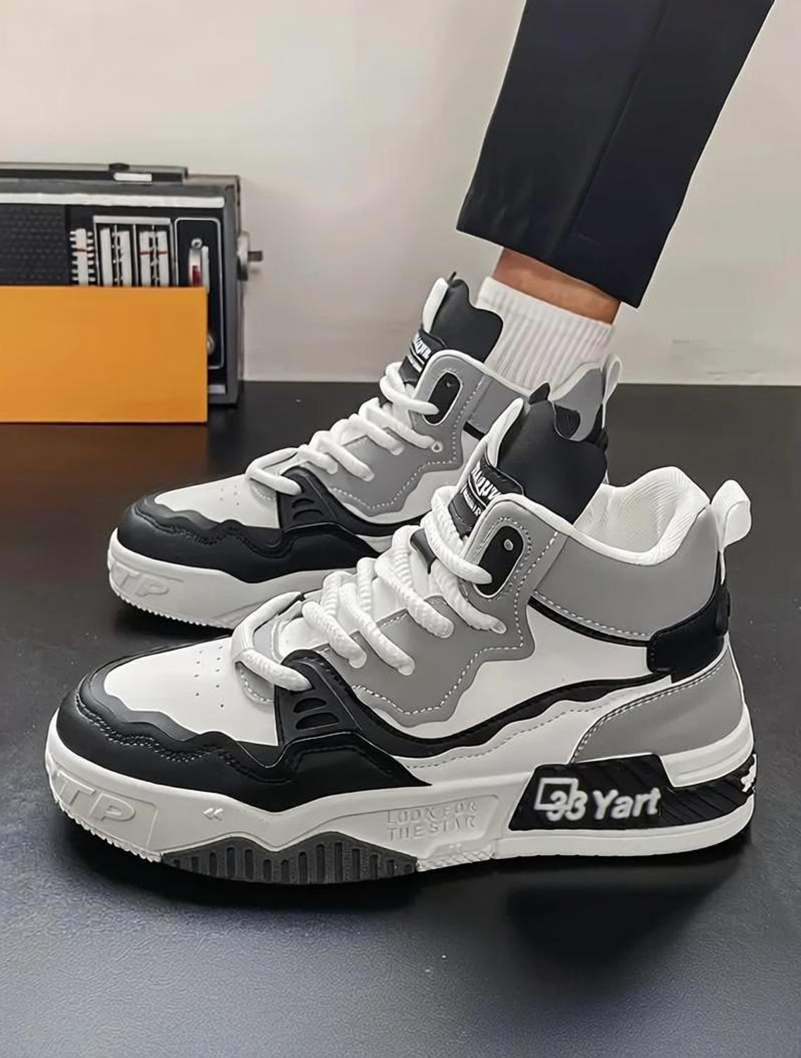 Image of Zixer Men's Premium Pastel Pops High-Top Ankle Casual Shoes For Men Sneakers For Men Outdoors For Men