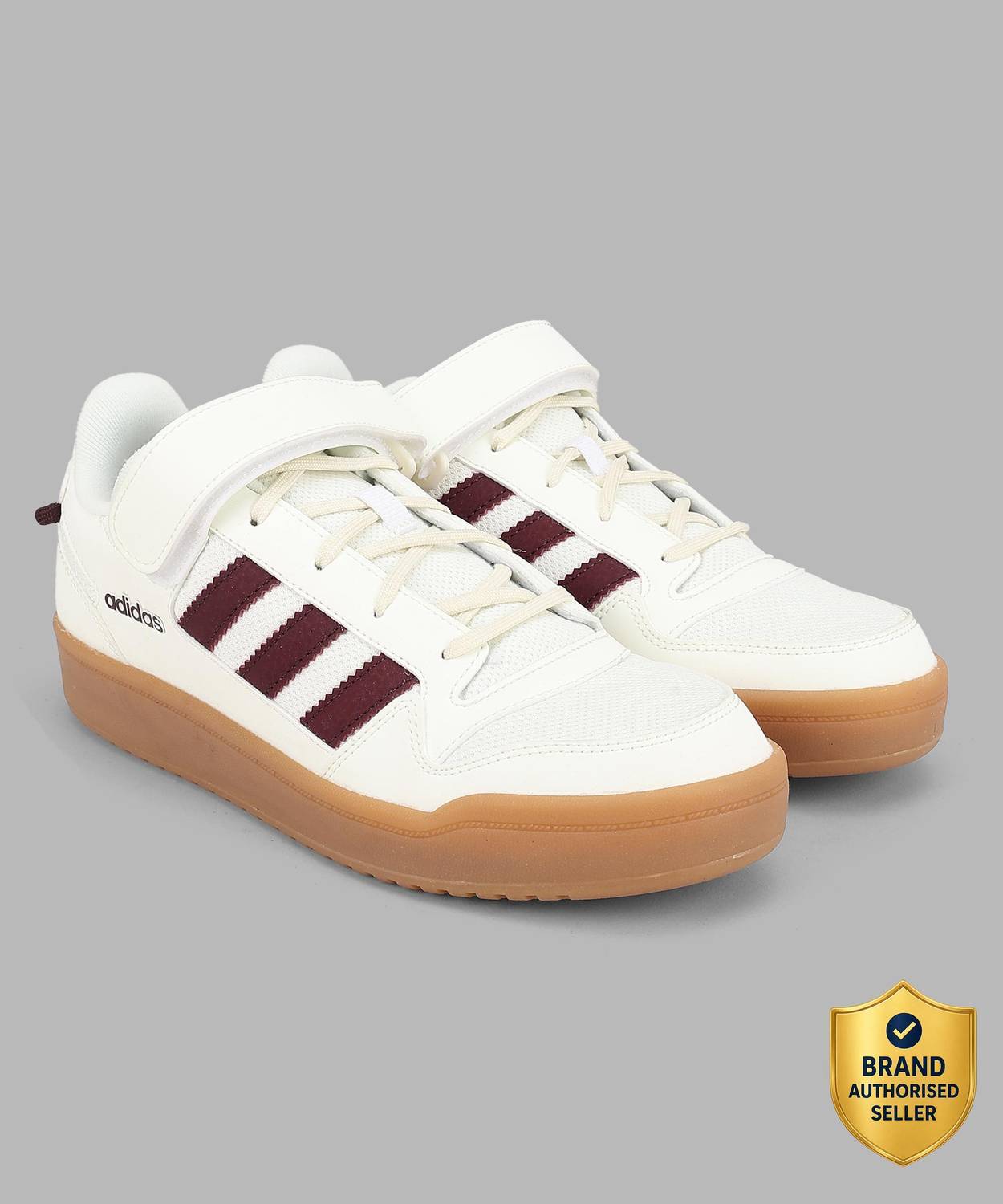 Adidas Heather Low White Sneakers For Men - Image 1