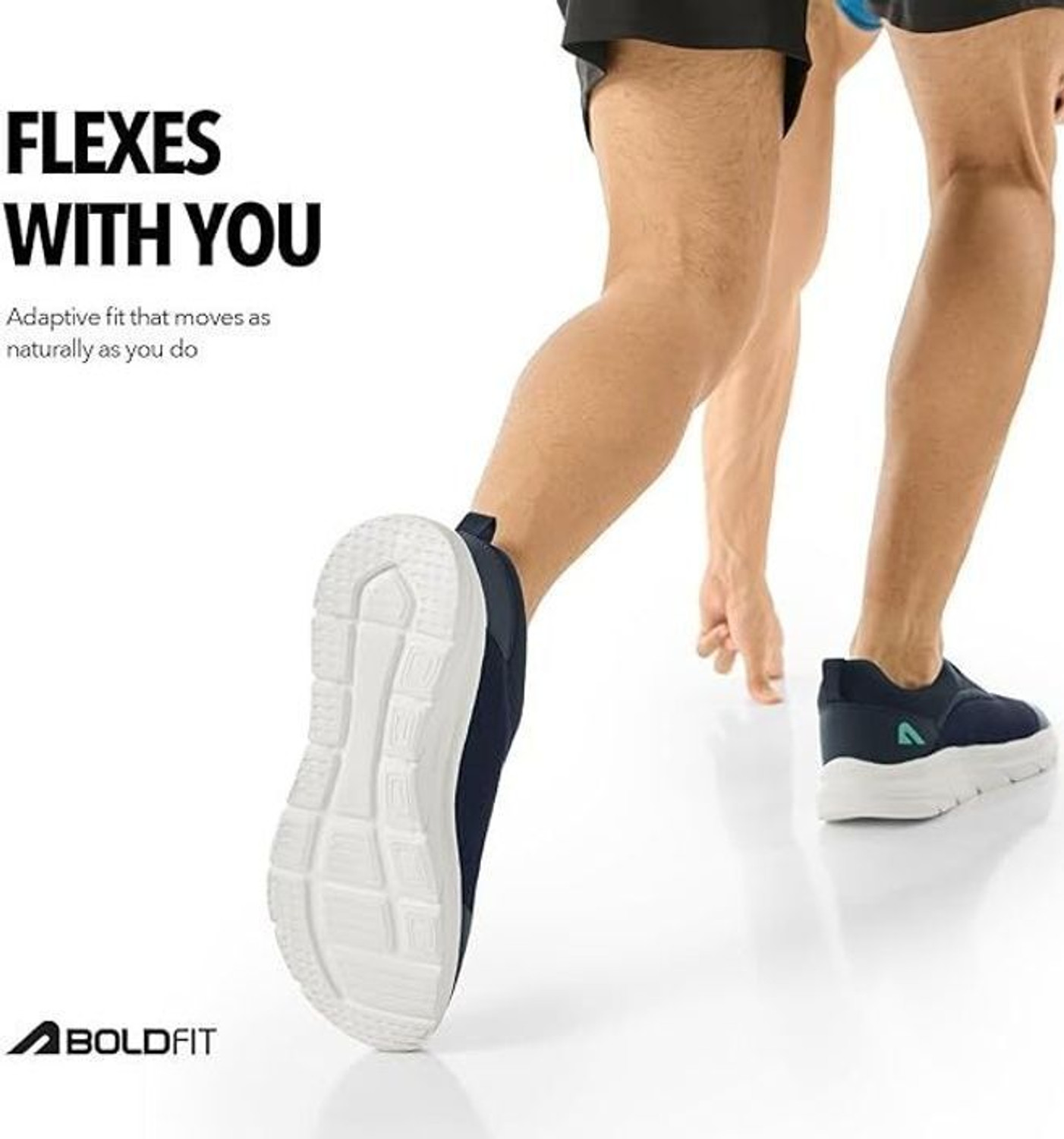 Image of BOLDFIT Walking Shoes for Men Slip On Cushion Without Laces Jogging Regular Wear Slip On Sneakers For Men