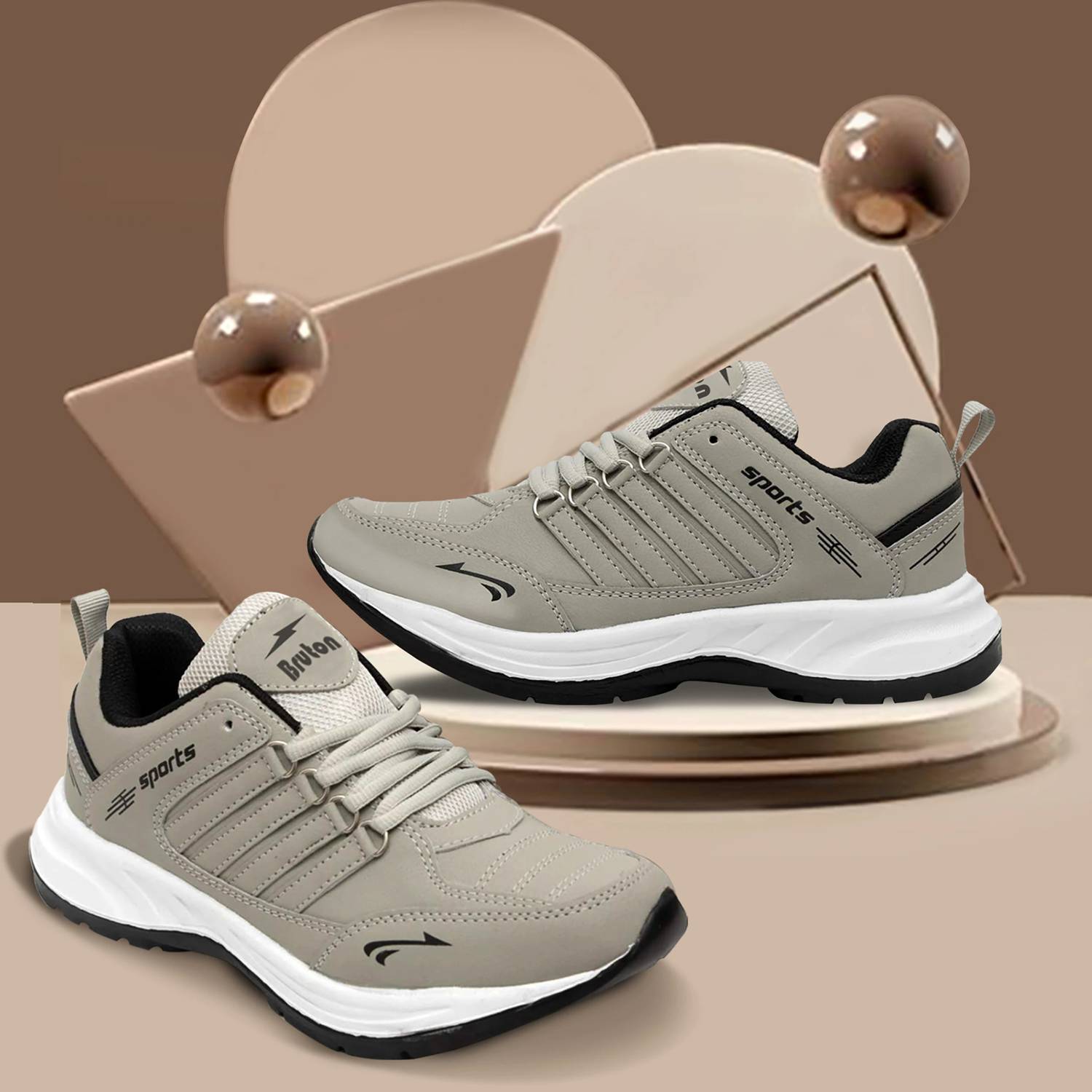 BRUTON Lite Casual Shoes Sneakers For Men Gray - Image 2