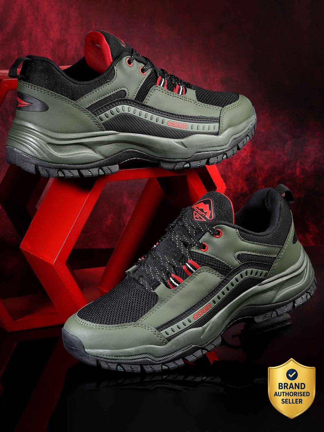 Asian Everest-01 Black Trekking Shoe for Men