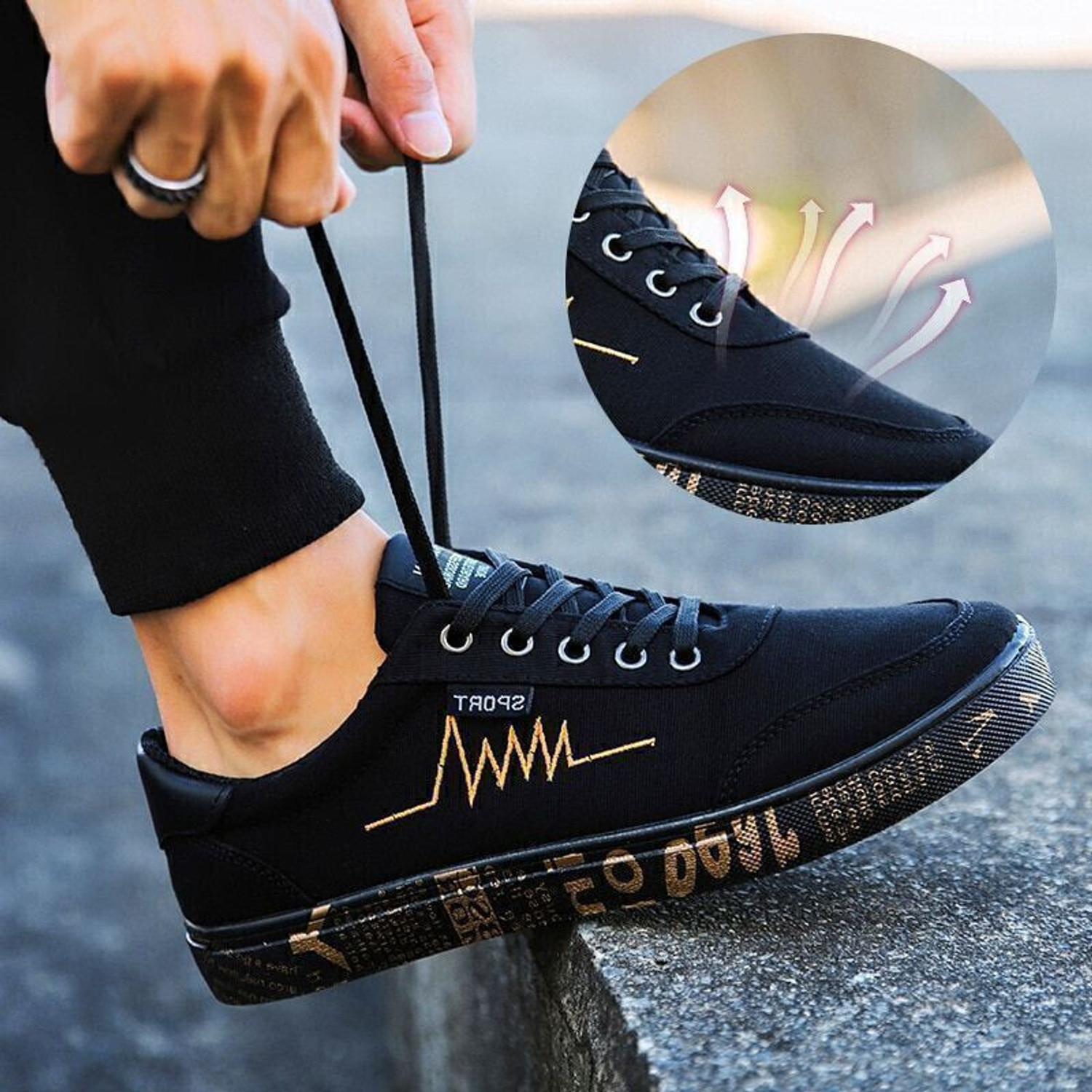 Image of VIPSJAZZY Heartbeat Casual Sneakers For Men
