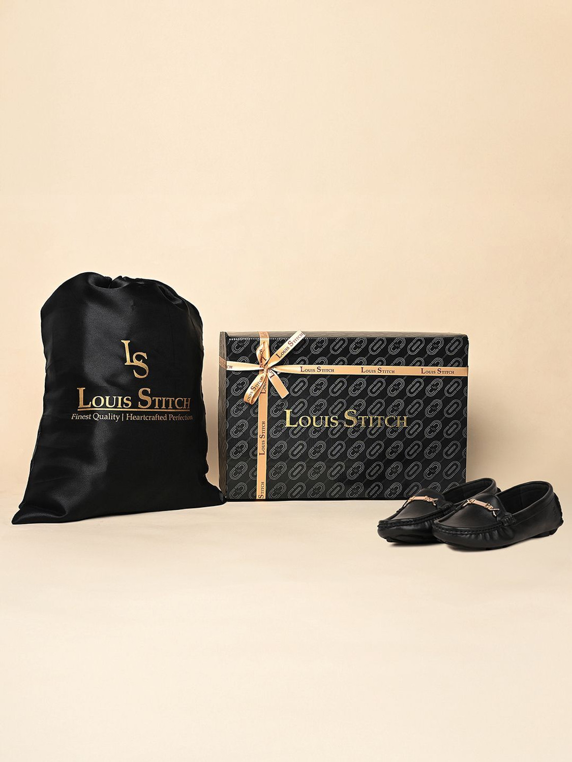 Image of LOUIS STITCH Women's Black Premium Slip-On Loafers, Casual and Formal Wear, LSLD-BLR-HS04 Loafers For Women