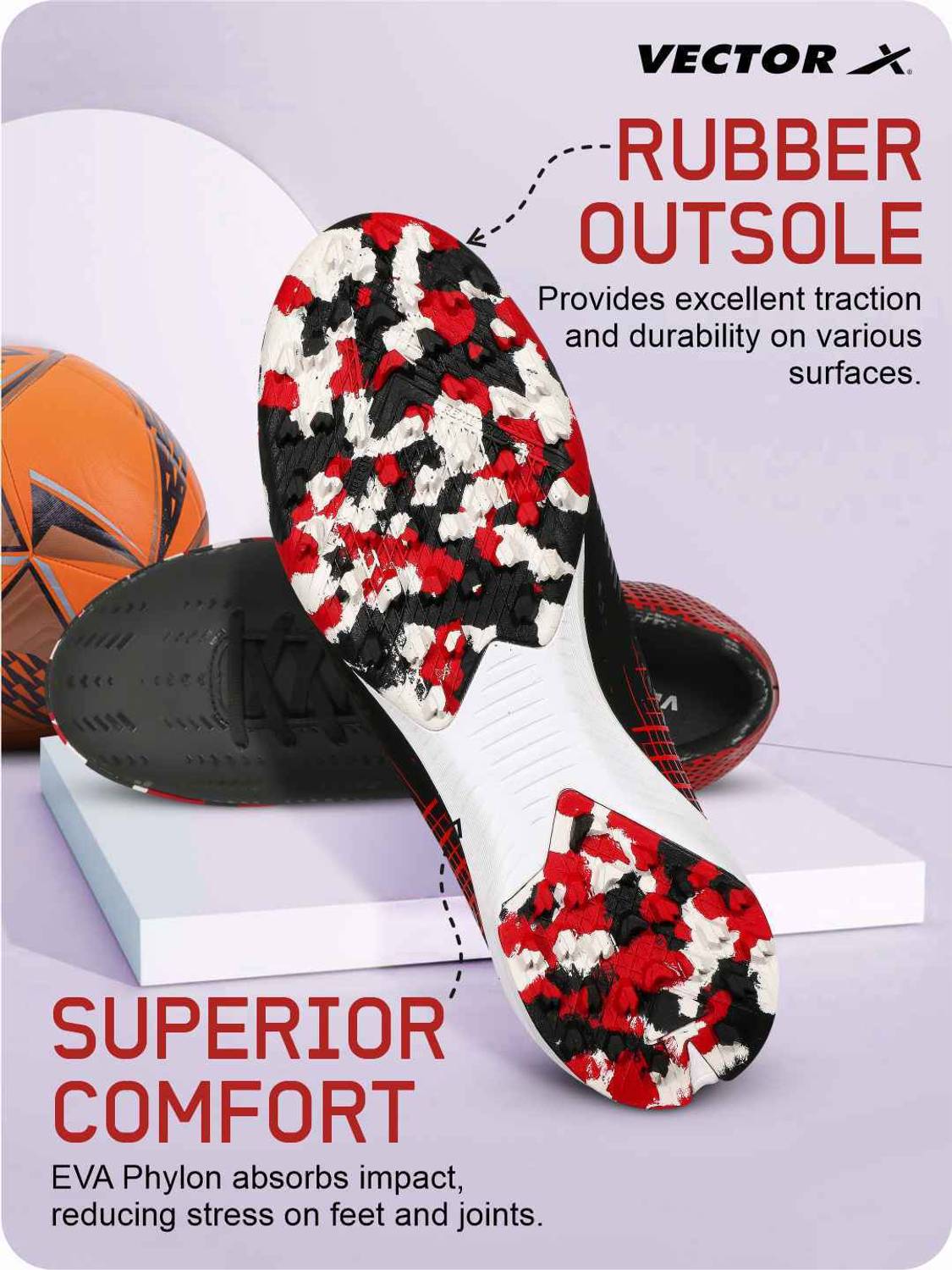 VECTOR X Royale Plus Synthetic Leather Football Shoes - Image 4
