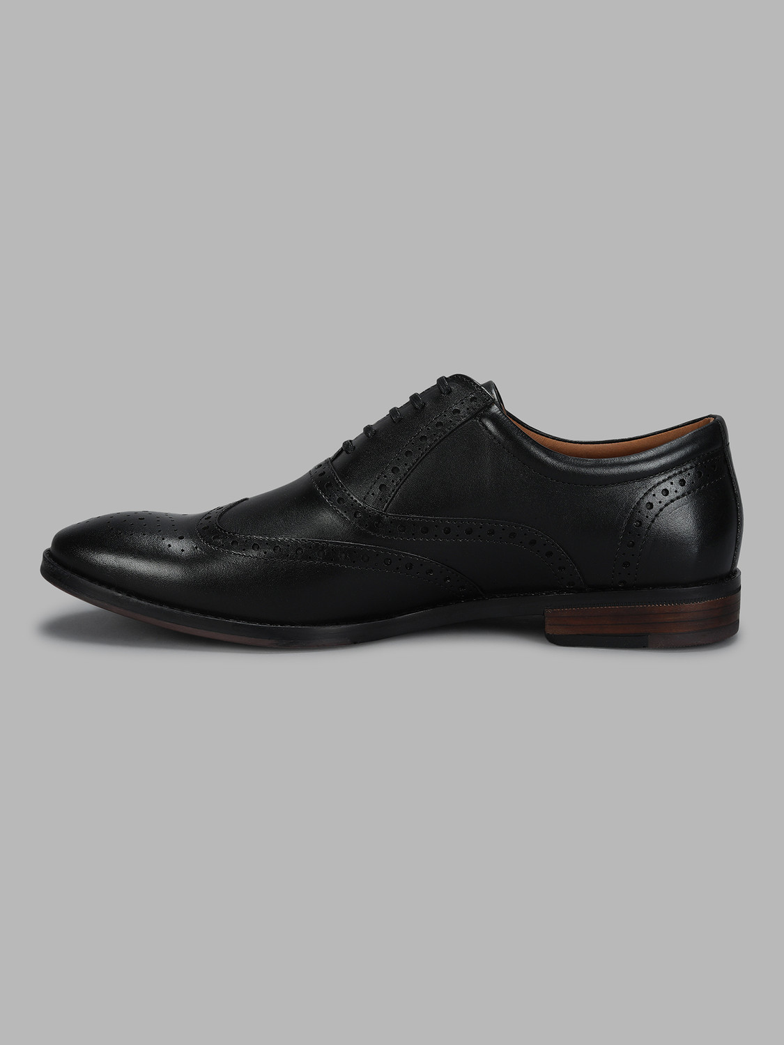 Image of LOUIS PHILIPPE Premium Leather Breathable Anti-Slip with Heel Formal Oxford For Men
