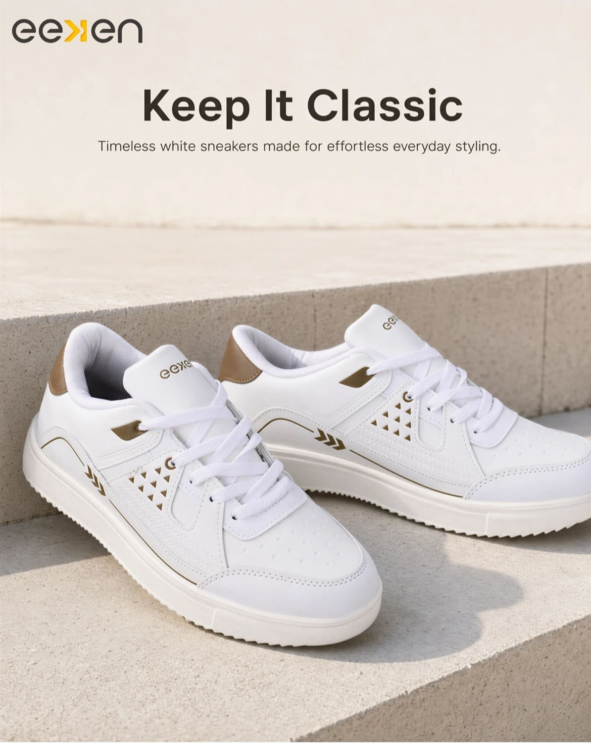Image of Paragon Eeken Men Casual Comfortable Cushioned Sneakers for Daily Outdoor Wear Sneakers For Men (White, 7)