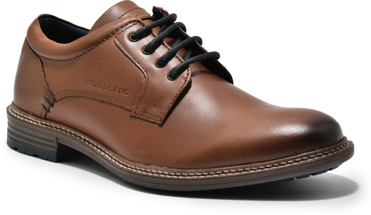 Image of WOODLAND Formal Office Wear Leather Premium Comfortable Lace Up For Men