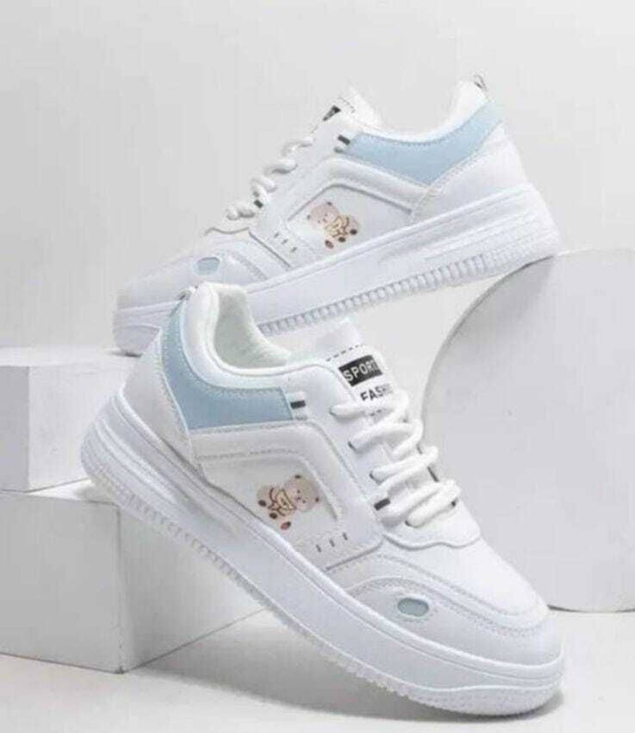 Avose Girls Lace Sneakers White - Image 3
