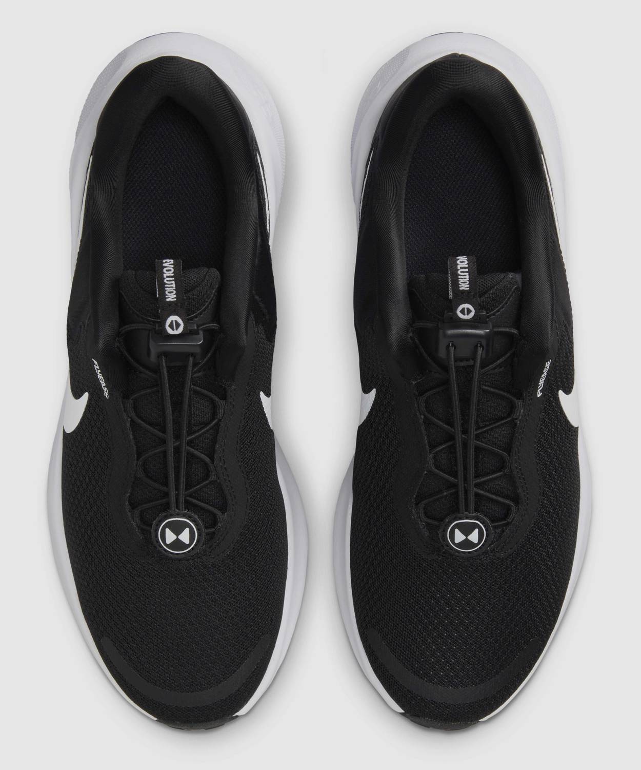 Nike Revolution 7 EasyOn Black Running Shoes - Image 4